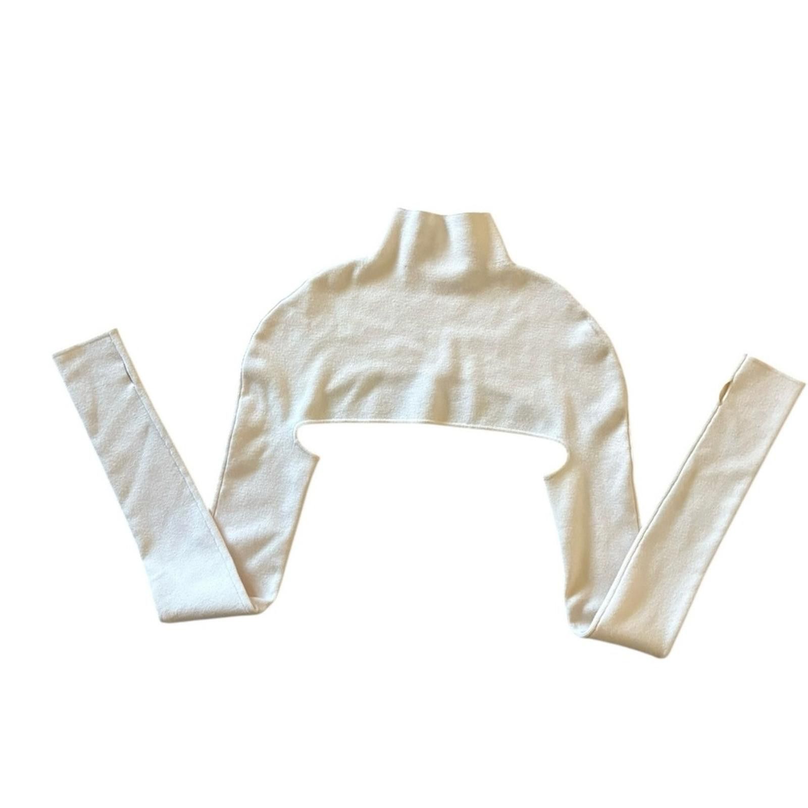 Dion Lee Dion Lee Ivory Merino Wool Ribbed Knit Bolero Shrug Size XS / US 0-2 / IT 36-38 - 3 Thumbnail