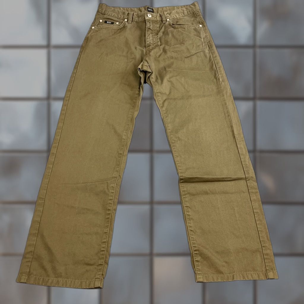 Hugo Boss HUGO BOSS Jeans Regular Straight 32 30 Khaki Brown Vintage 100% Cotton Denim Mens Size US 32 / EU 48 - 1 Thumbnail