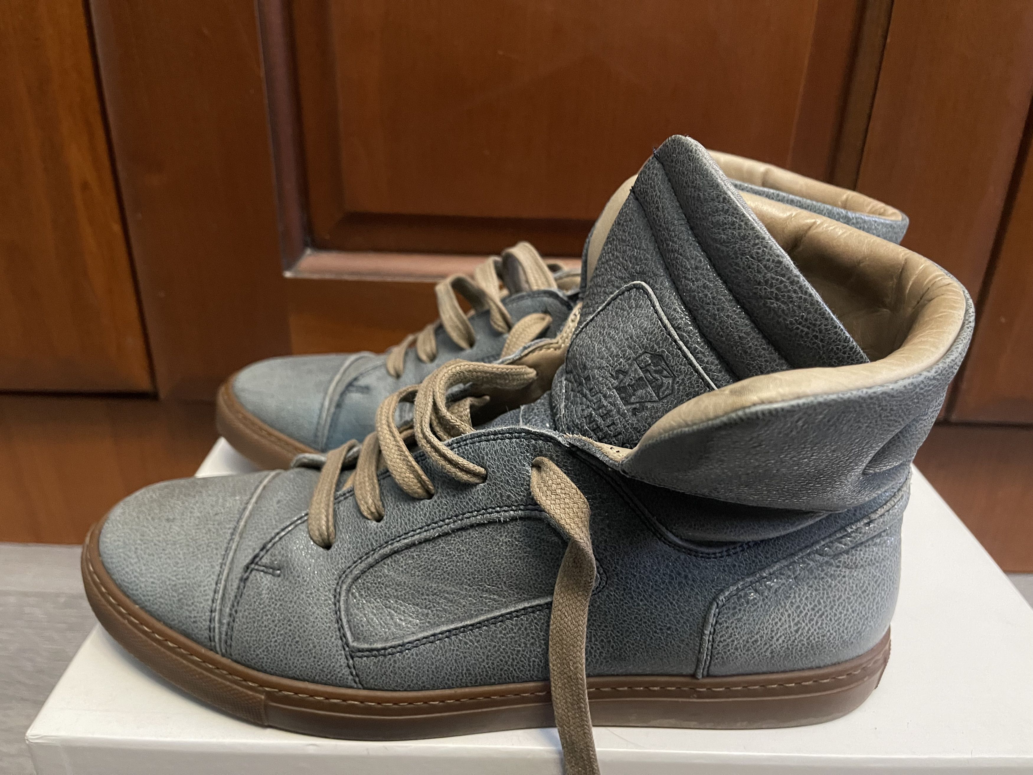 Brunello Cucinelli Brunello Cucinelli hi-tops leather shoes Size US 6.5 / EU 39-40 - 12 Thumbnail