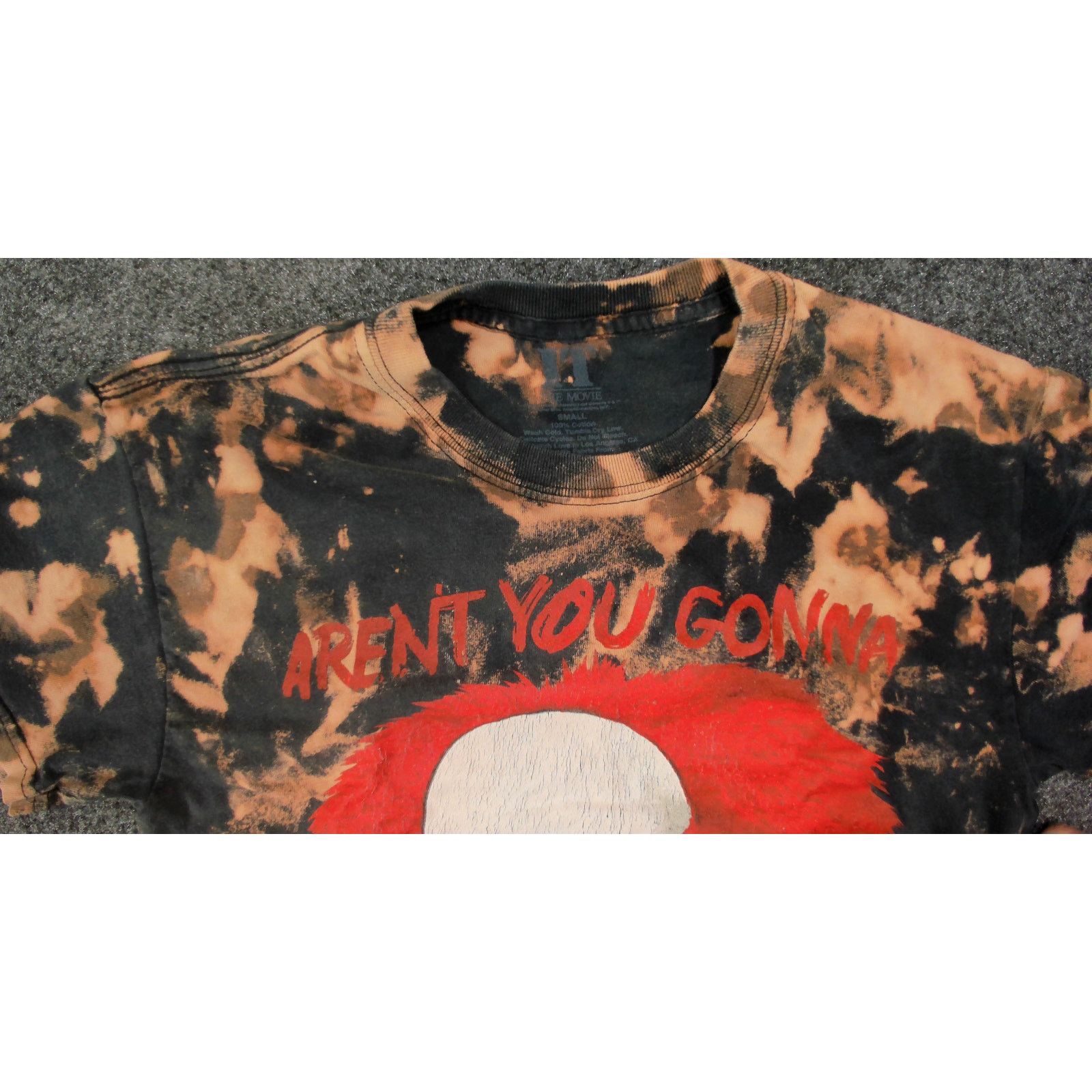 Other Custom 1-of-1 Bleach Wash IT Pennywise Horror Tee Size US S / EU 44-46 / 1 - 7 Thumbnail