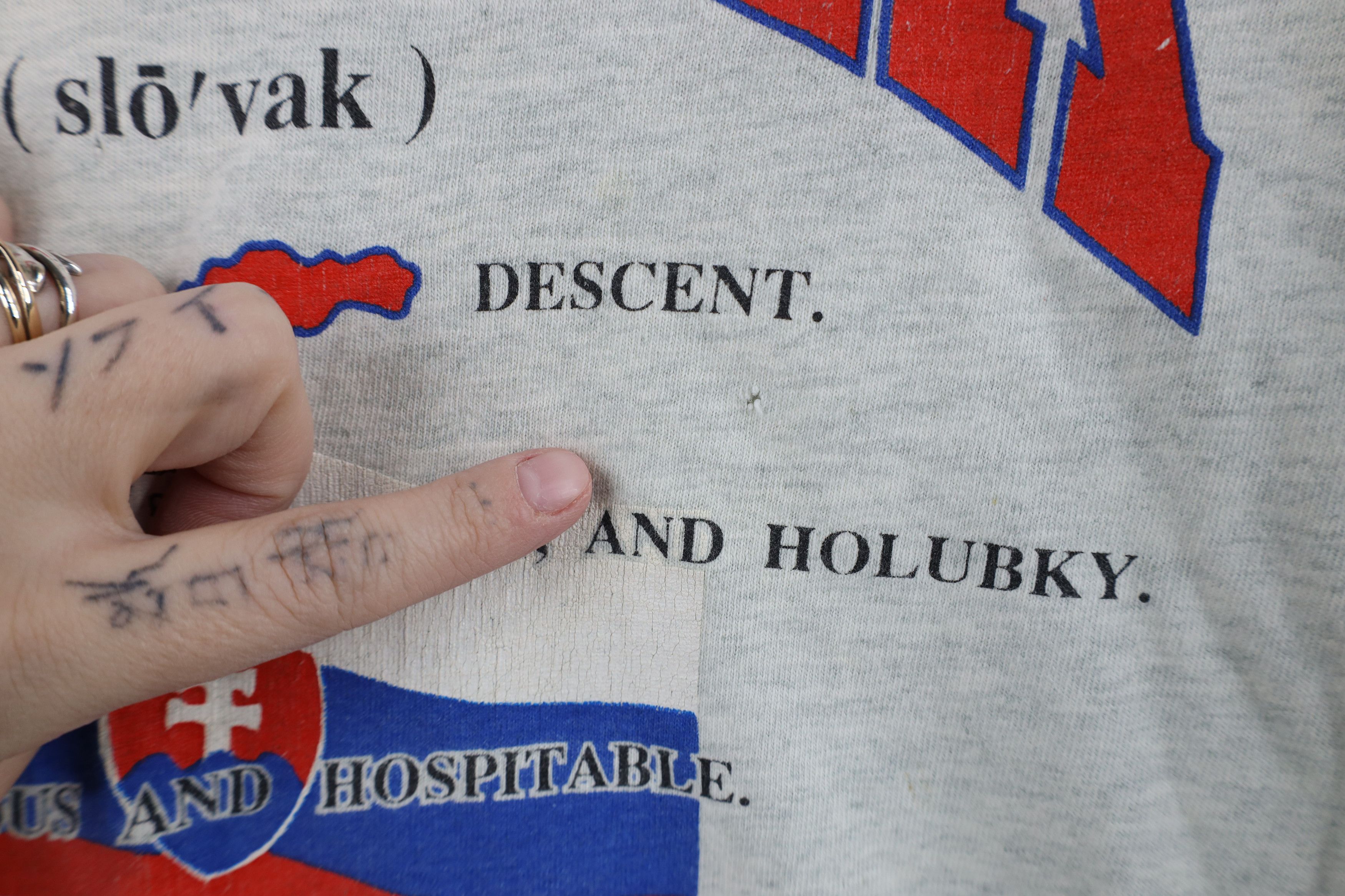 Vintage Vintage 90s Spell Slovak Slovakia Short Sleeve T-Shirt USA Size US XL / EU 56 / 4 - 6 Thumbnail
