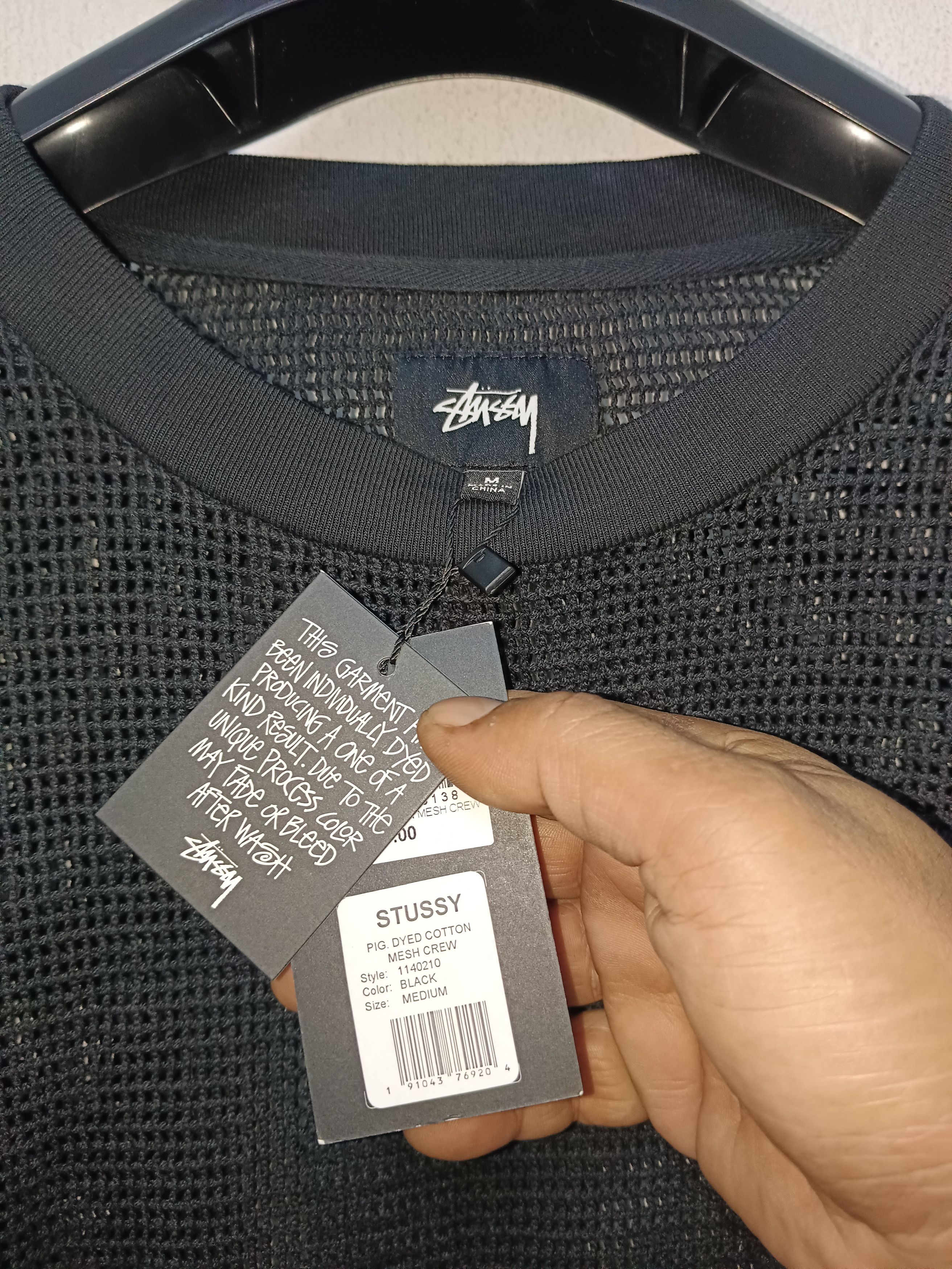 Stussy RARE STUSSY COTTON MESH LS CREW Size US M / EU 48-50 / 2 - 6 Thumbnail