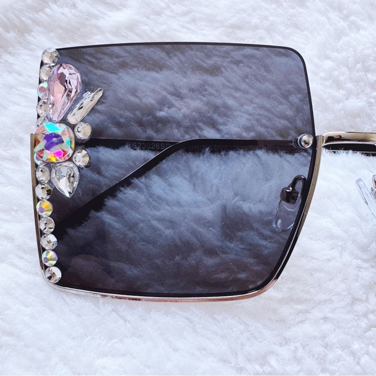 Other Nora Black w/ Silver Rims Square Sunglasses Size ONE SIZE - 3 Thumbnail