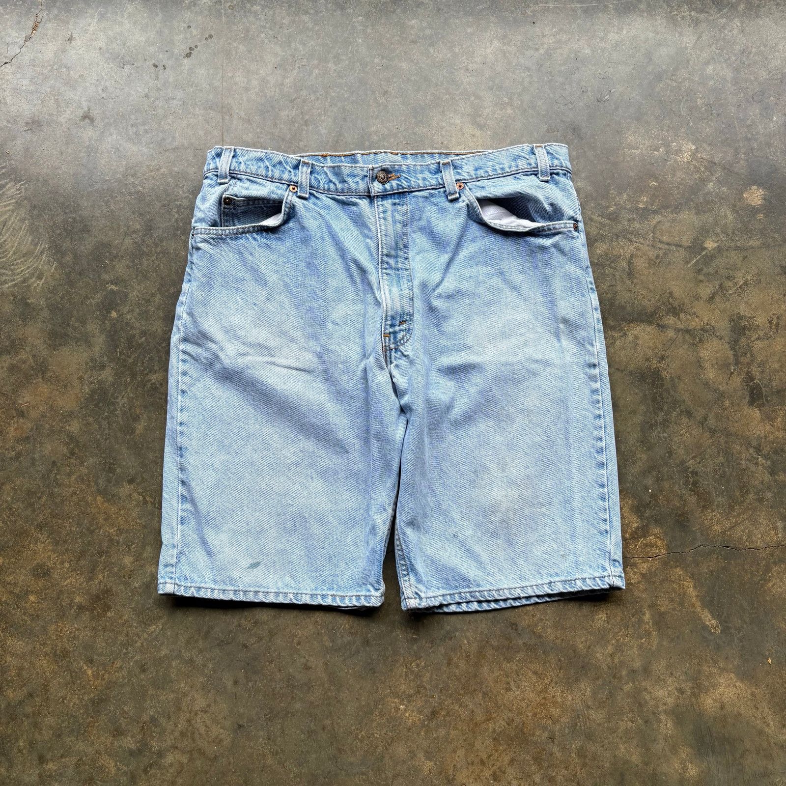 Levi's × Vintage Vintage 90s Light wash Levis Orange Tab Jorts Size US 38 / EU 54 - 3 Thumbnail