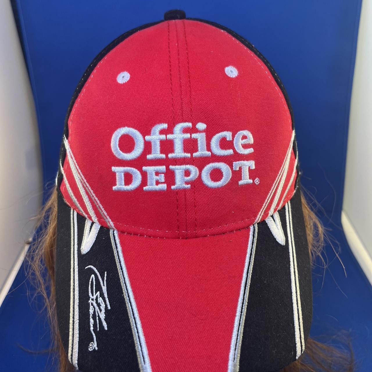 NASCAR Office Depot Racing Cap - Red and Black with Signature Size ONE SIZE - 2 Thumbnail