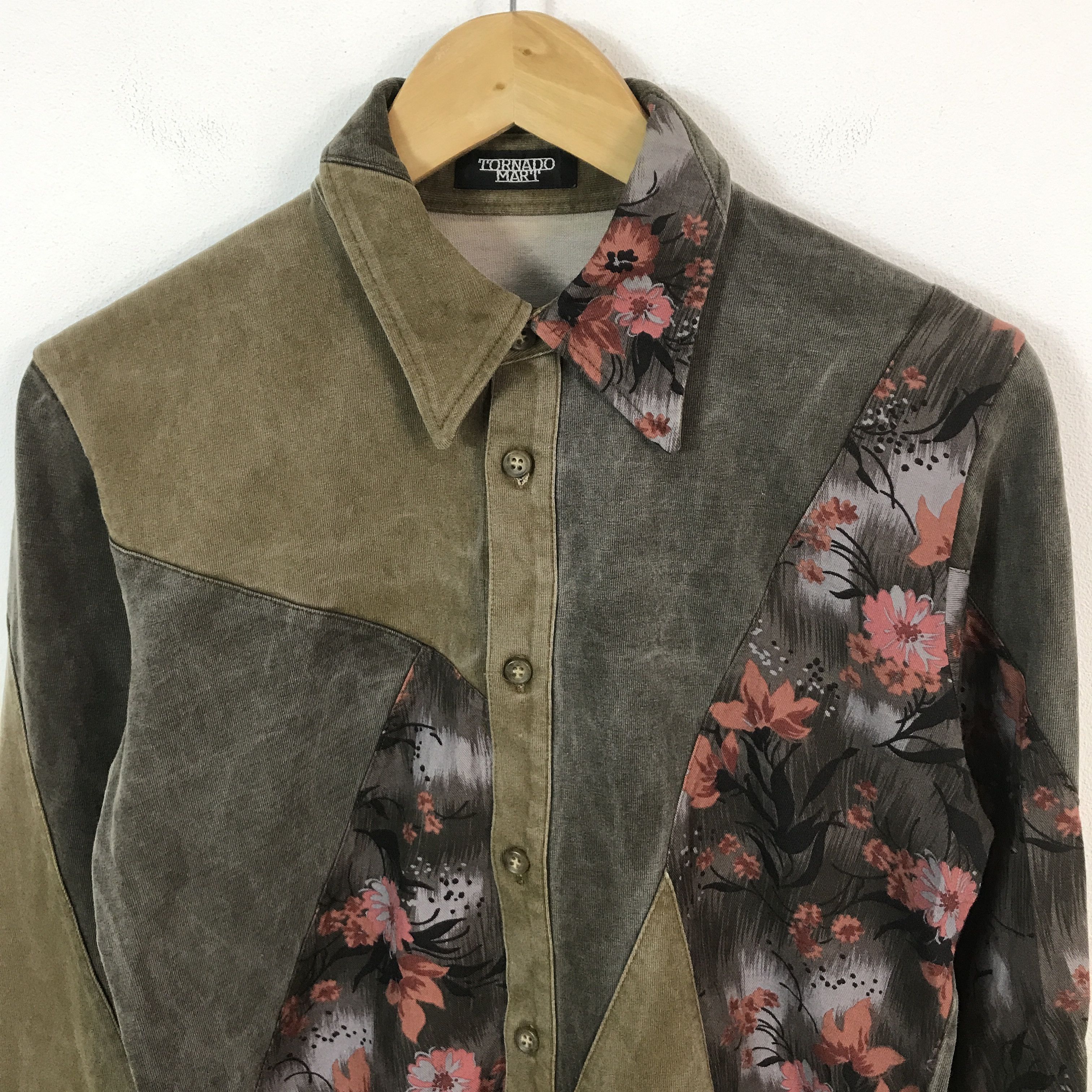 Tornado Mart Tornado mart patchwork Design Button up Shirts Size US M / EU 48-50 / 2 - 3 Thumbnail