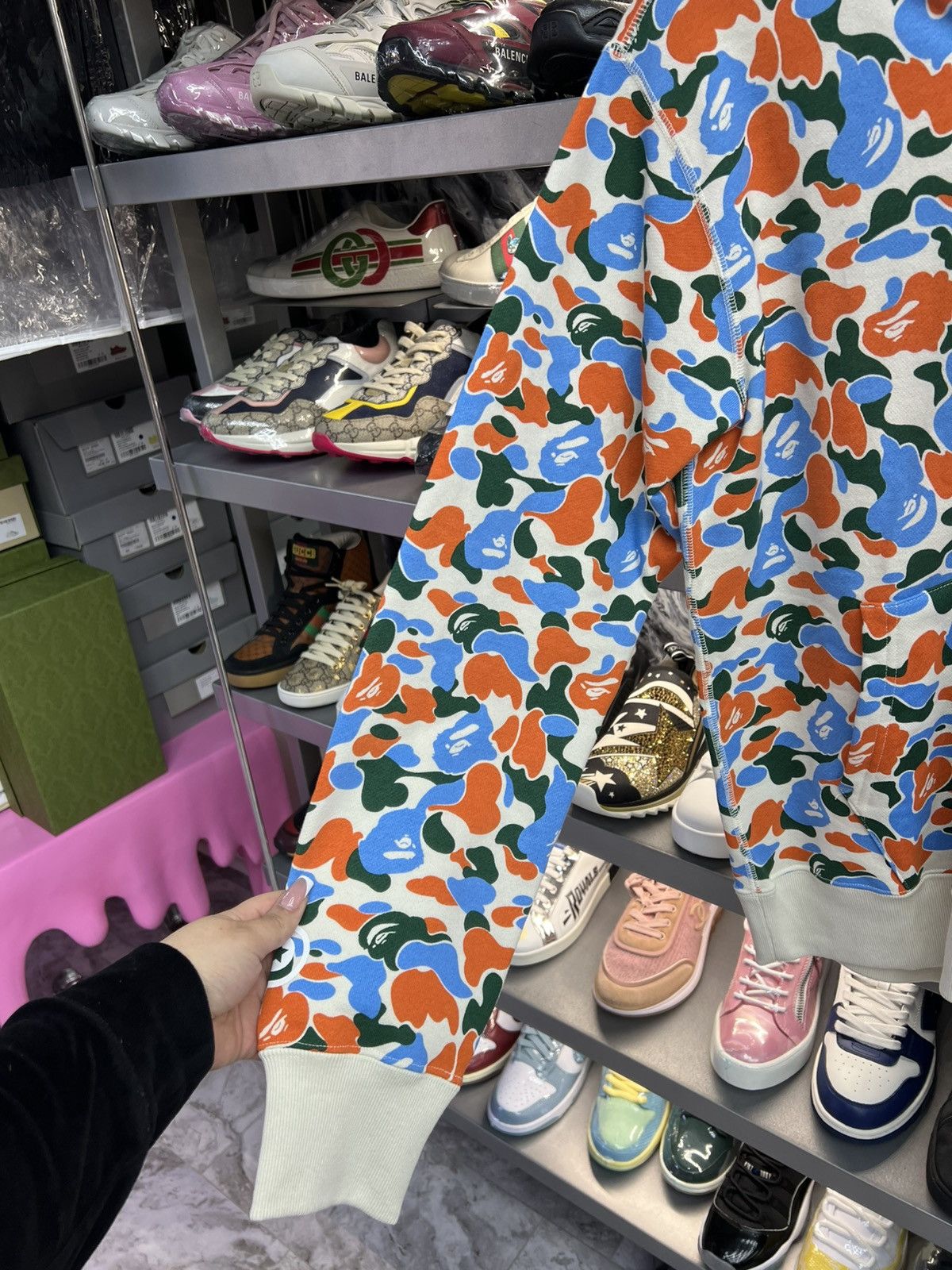 Bape Bape Indonesia Camo Shark Hoodje Size US L / EU 52-54 / 3 - 4 Thumbnail