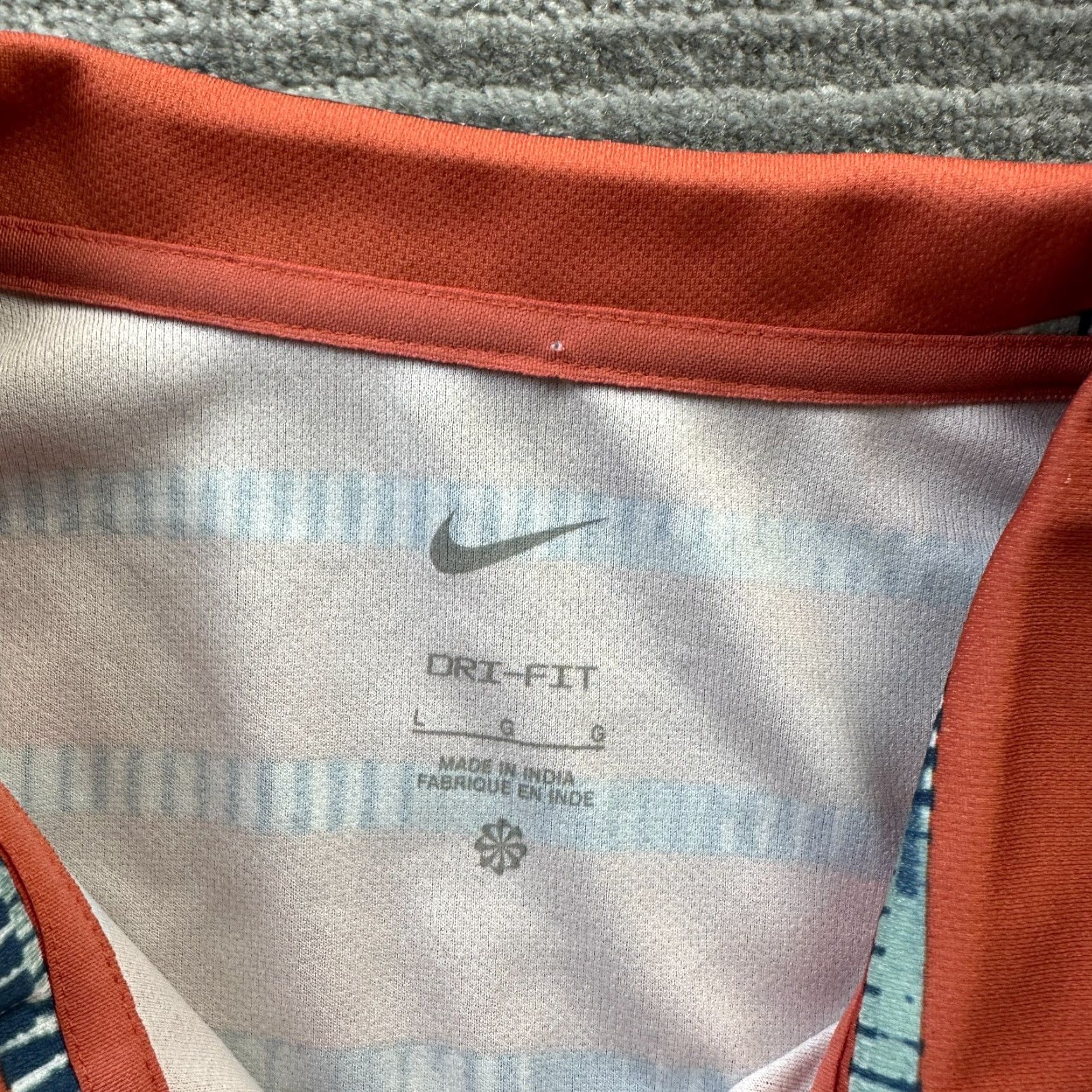 Nike Nike Polo Shirt Mens Large Orange Court Tennis Dri Fit Size US L / EU 52-54 / 3 - 6 Thumbnail