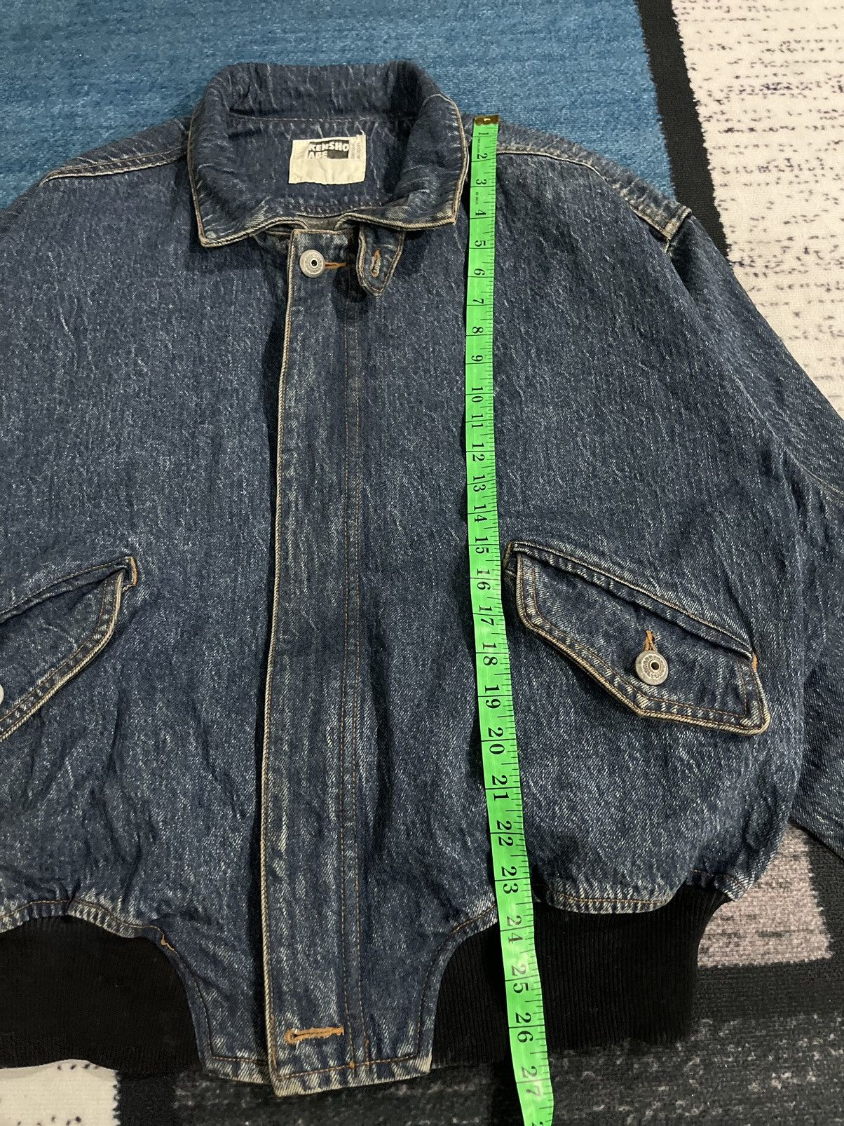 Japanese Brand × Kensho Abe Vintage Kensho Abe Denim Bomber Jacket Size US XL / EU 56 / 4 - 21 Thumbnail