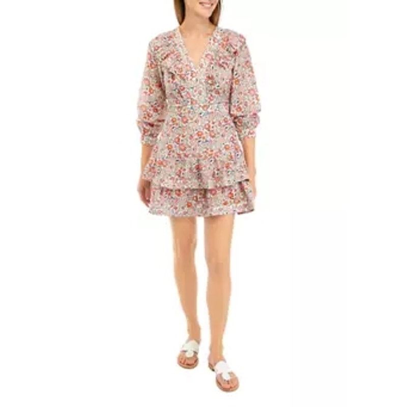 Vineyard Vines New VIineyard Vines Ivy Ruffle Mini Dress $328 SIZE 2 Floral Size XS / US 0-2 / IT 36-38 - 3 Thumbnail