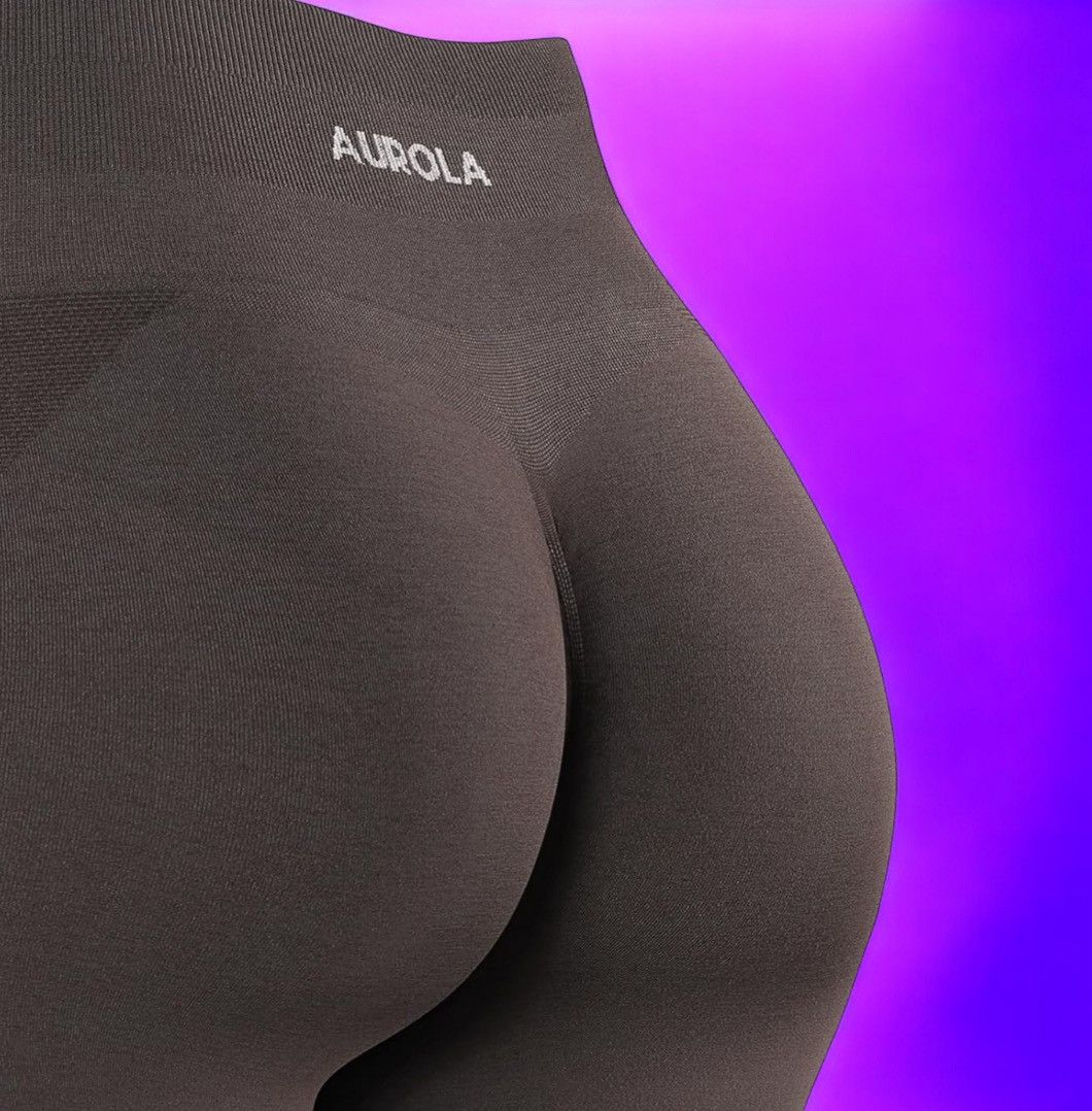 Other AUROLA Brown Workout Shorts Women XS Seamless Scrunch Shorts Size 24" / US 00 / IT 34 - 2 Thumbnail