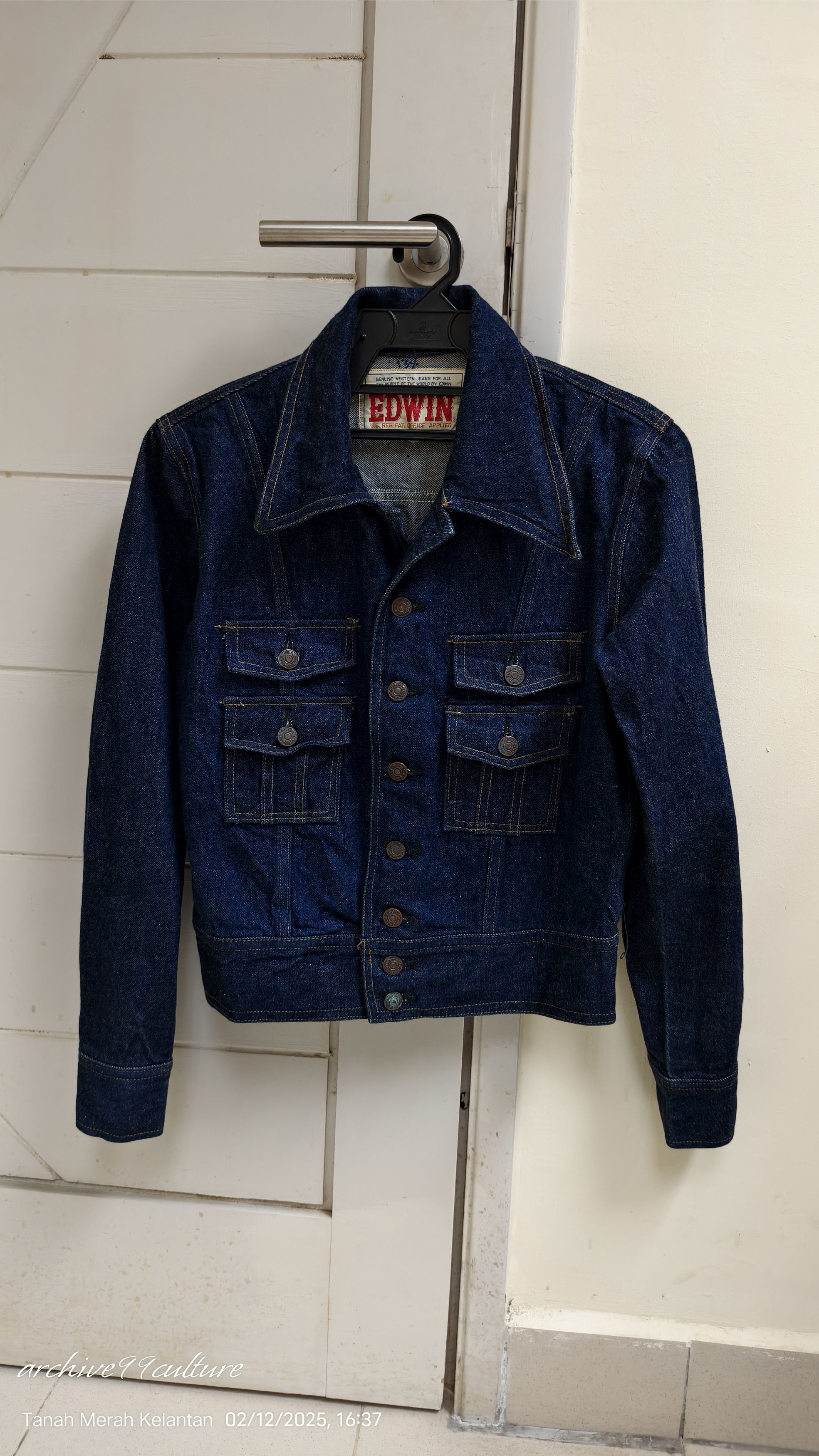 Edwin Vintage 1970's 4 pocket Edwin denim jacket Size US S / EU 44-46 / 1 - 1 Thumbnail