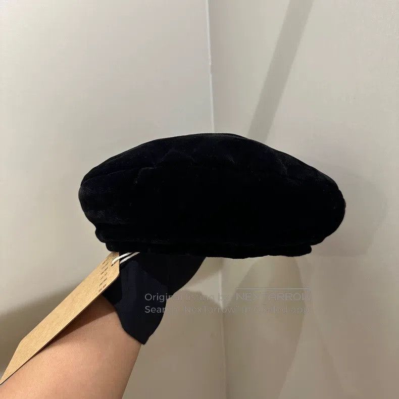 Chanel Chanel Size S Velvet Logo Beret Size ONE SIZE - 2 Thumbnail