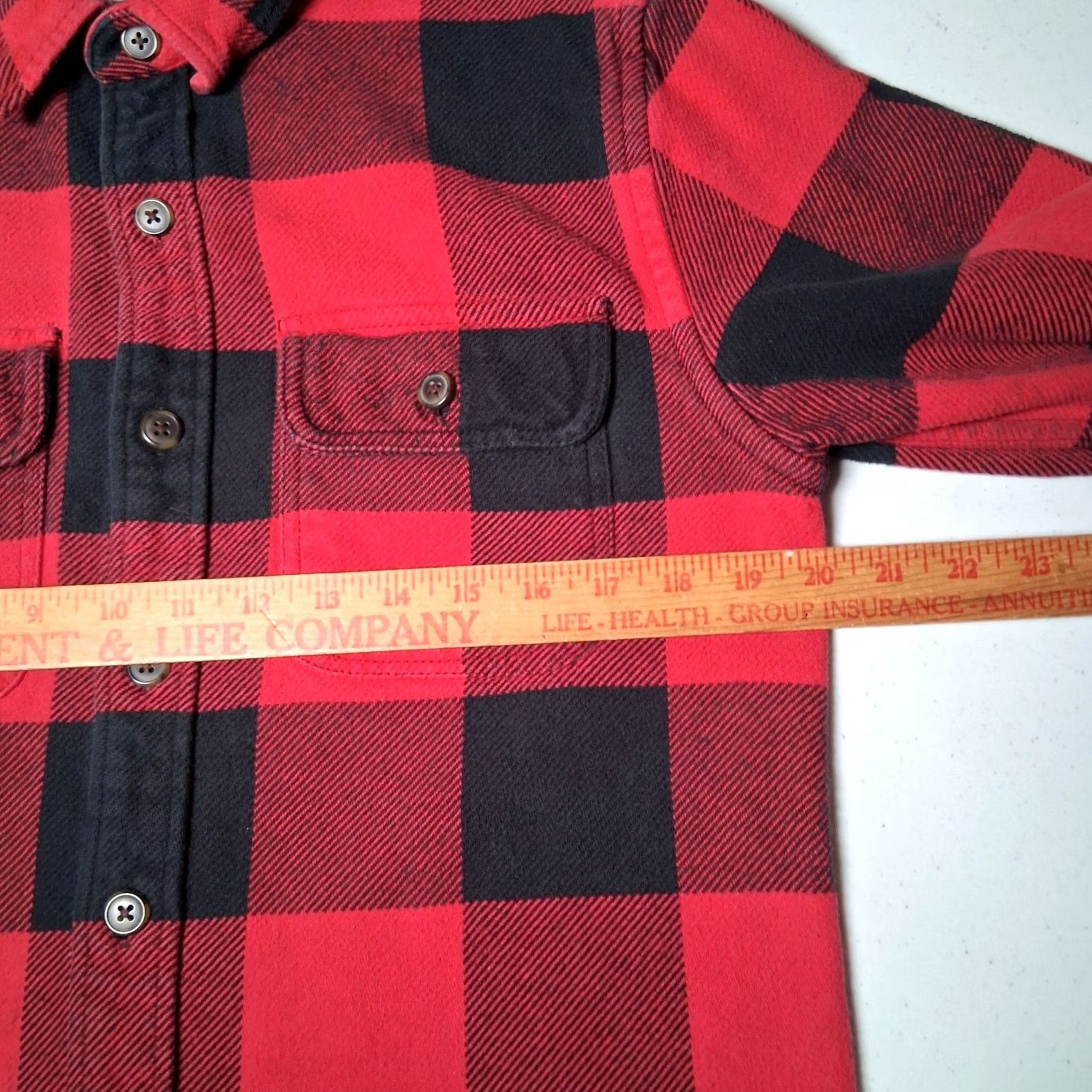 Vintage VINTAGE St Johns Bay Flannel Shirt Small Red Buffalo Plaid Heavyweight Workwear Shirt Mens S Red Plaid Heavyweight Work Shirt Size US S / EU 44-46 / 1 - 4 Thumbnail