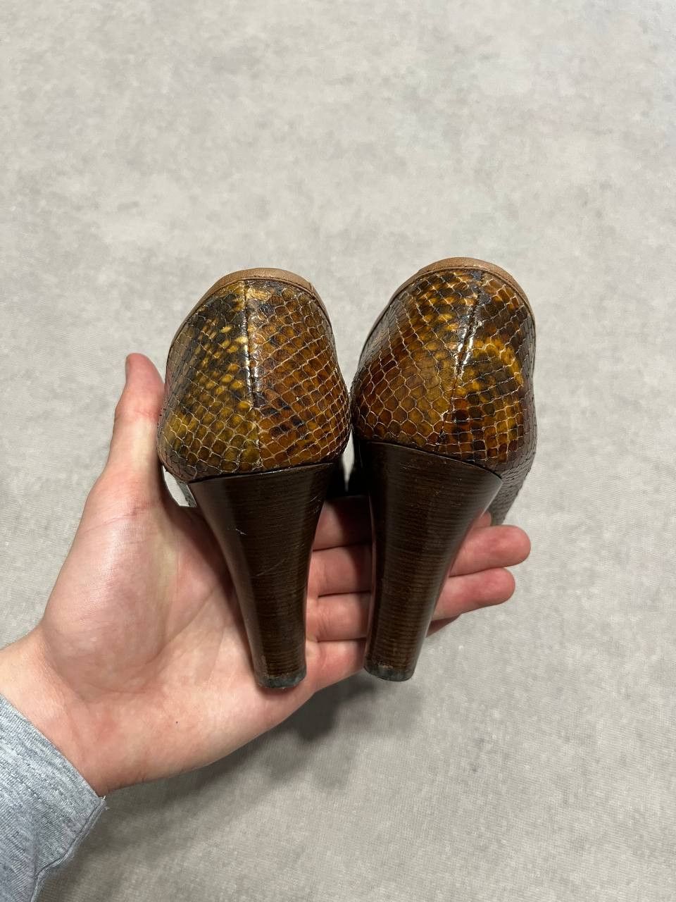 Other Chia Mihara Rare Flower Pump Heels Brown Leather Women`s Size US 8 / IT 38 - 10 Thumbnail