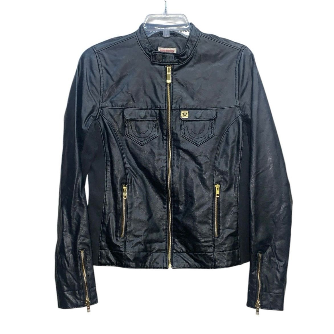 True Religion Authentic True Religion Leather Biker Jacket SZ M Size M / US 6-8 / IT 42-44 - 1 Thumbnail