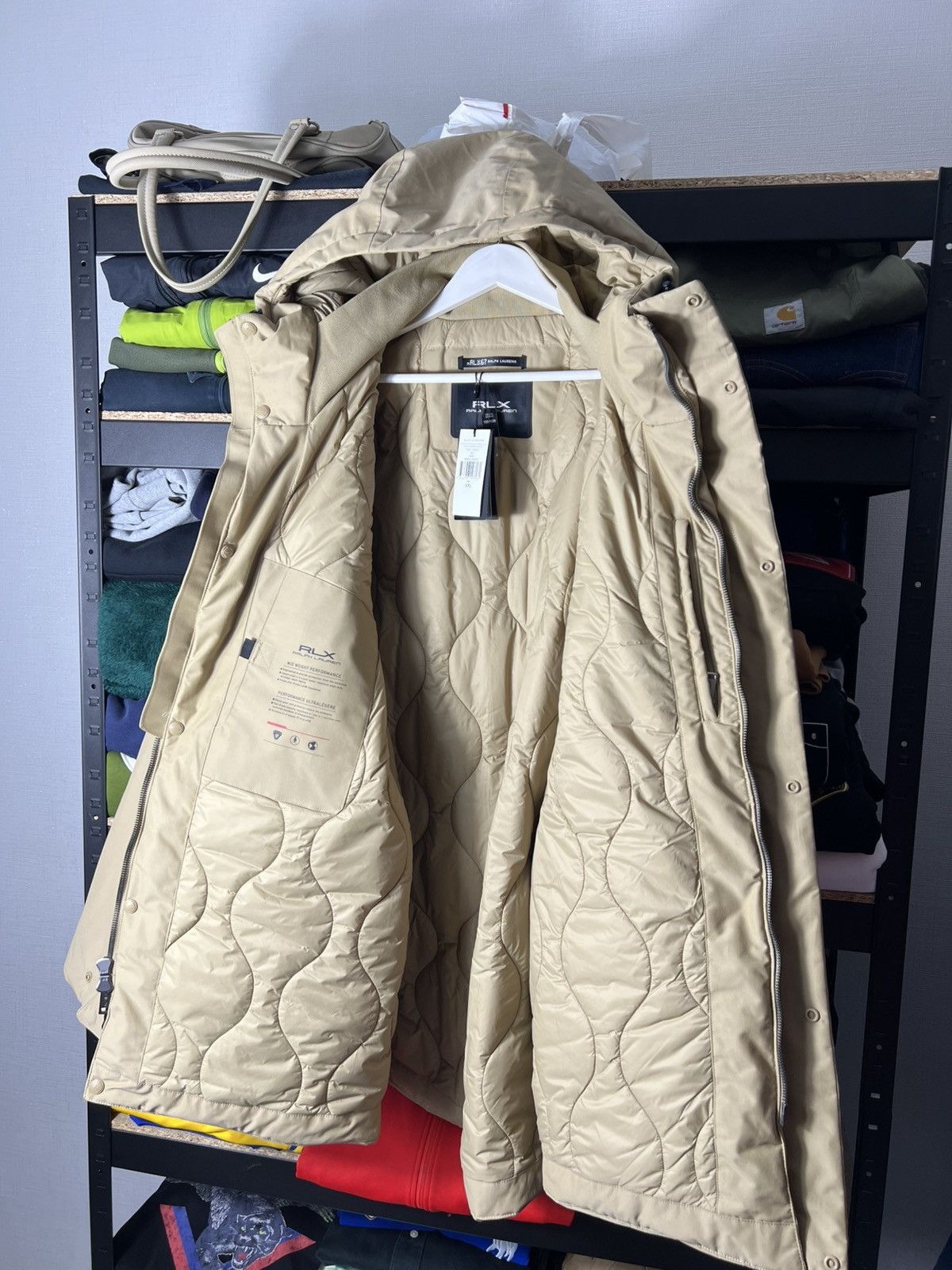 Polo Ralph Lauren 🧥 NWT RLX Ralph Lauren Water-Repellent Faille Hooded Jacket Size US XXL / EU 58 / 5 - 2 Thumbnail