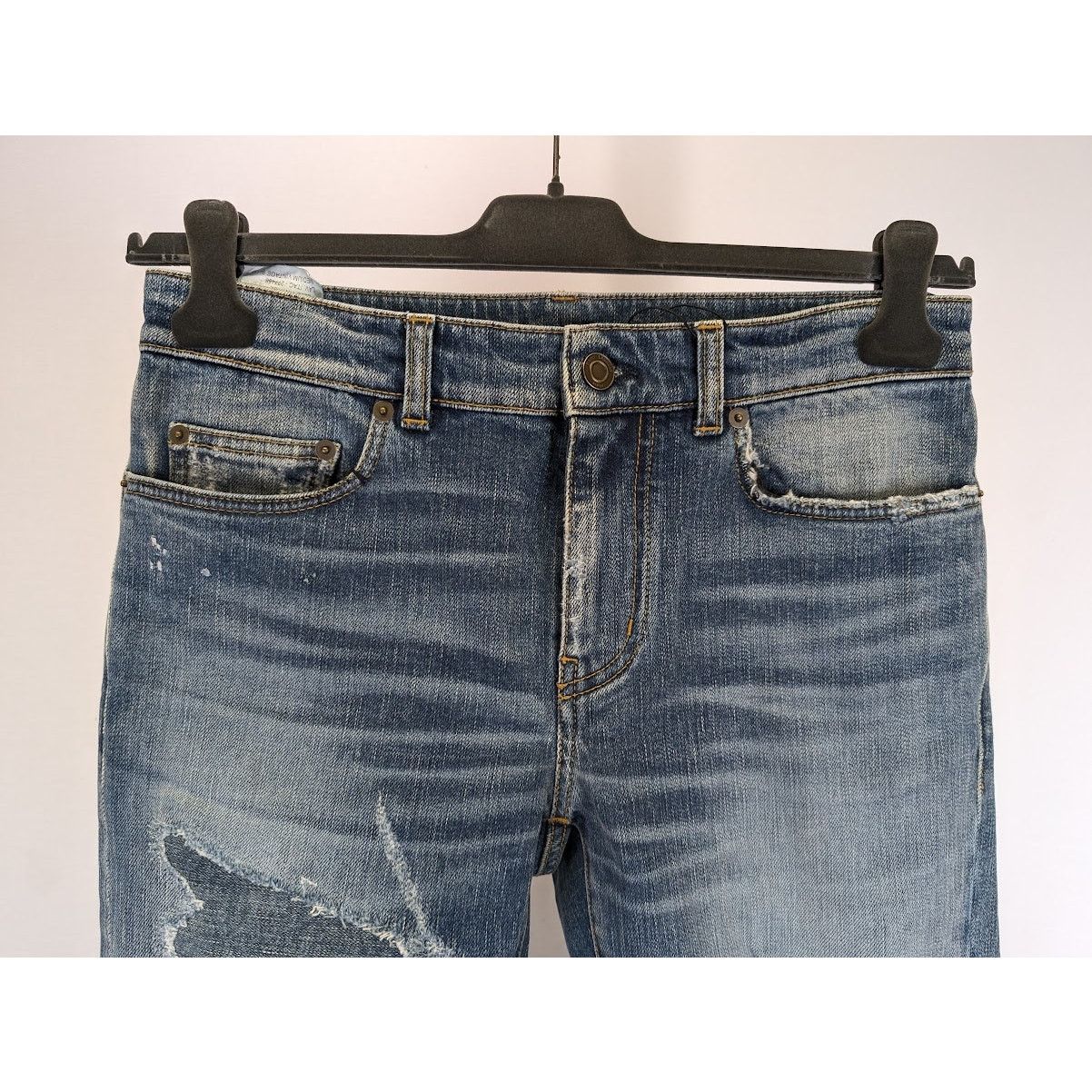Saint Laurent Paris o1rshd1 Sample Jeans in Indigo Blue Size US 29 - 13 Thumbnail