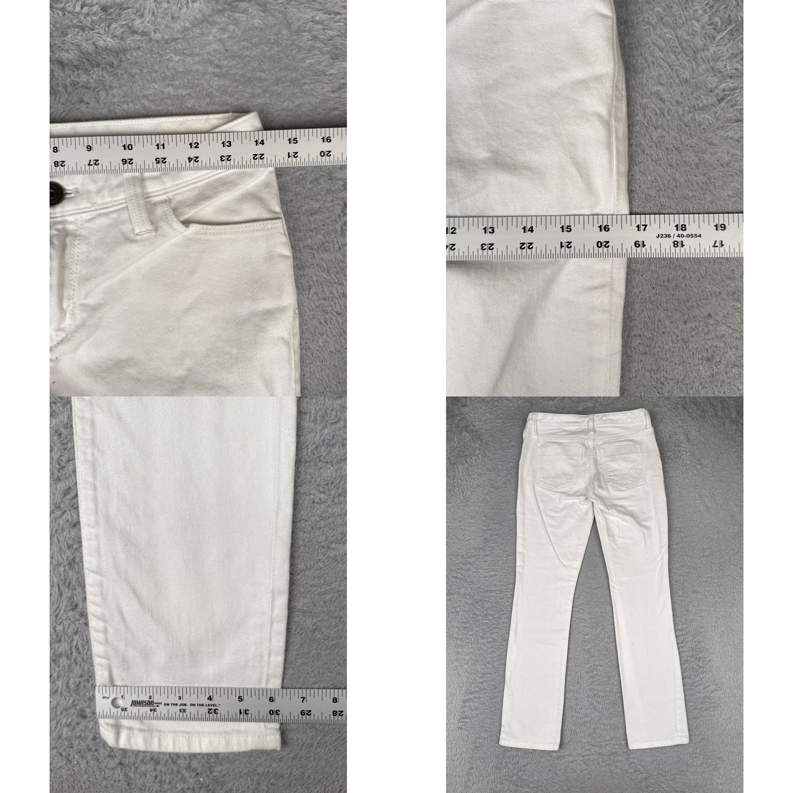 Banana Republic Banana Republic Jeans Womens 25 White Mid Rise Skinny Slim Stretch Denim 27x28 Size 42" / US 20 - 9 Thumbnail