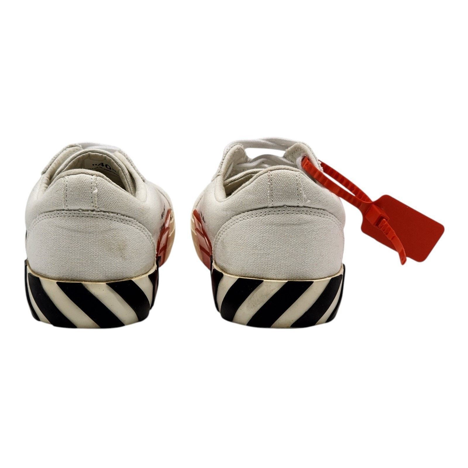 Off-White Vulc Low Canvas White Red Sneakers EU 40 US 7M 10W Size US 7 / EU 40 - 4 Thumbnail