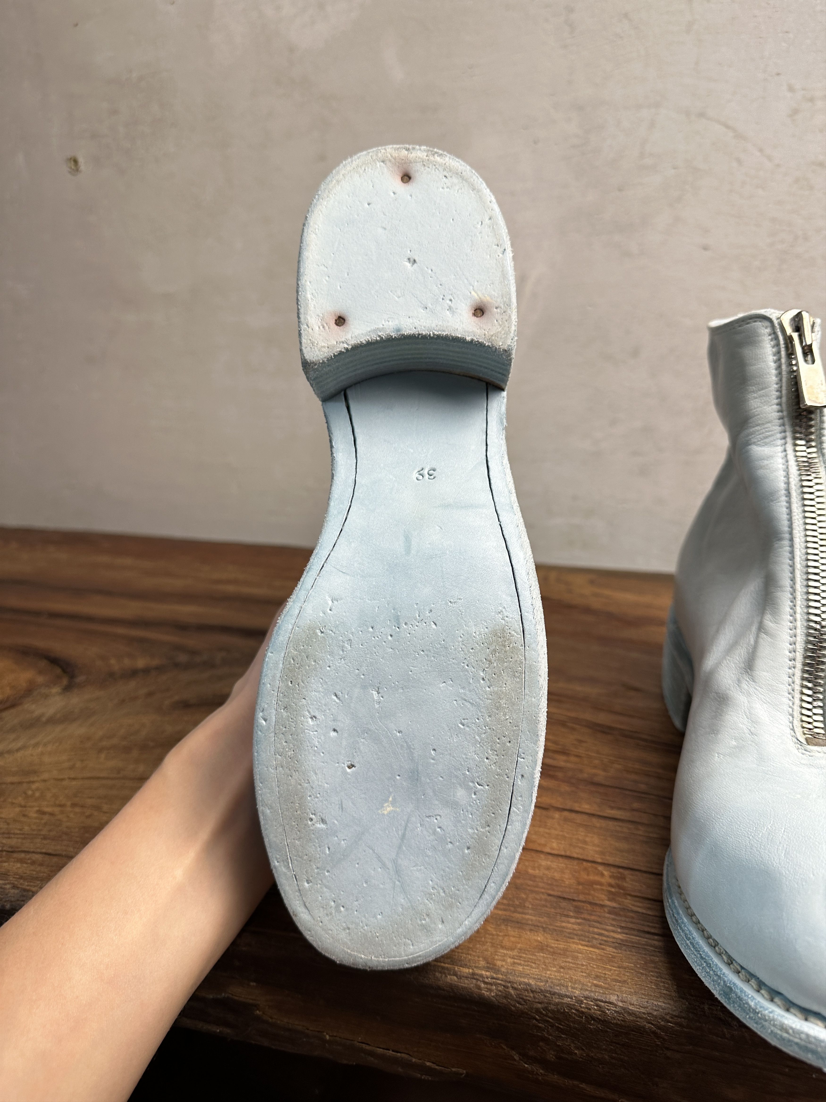 Guidi Guidi PL1 Front Zip Light Blue Leather Boots Size US 9 / IT 39 - 8 Thumbnail
