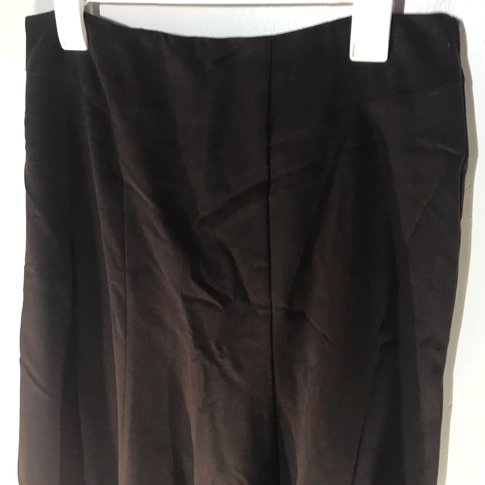 Joe Browns Browns Skirt A-Line Midi Skirt Women Size 12 Brown Polyester Rayon Spandex Chambray Zipper Logo Closure Zip Machine Washable Back Zip Mid Rise Blog? Size 34" / US 12 / IT 48 - 2 Thumbnail