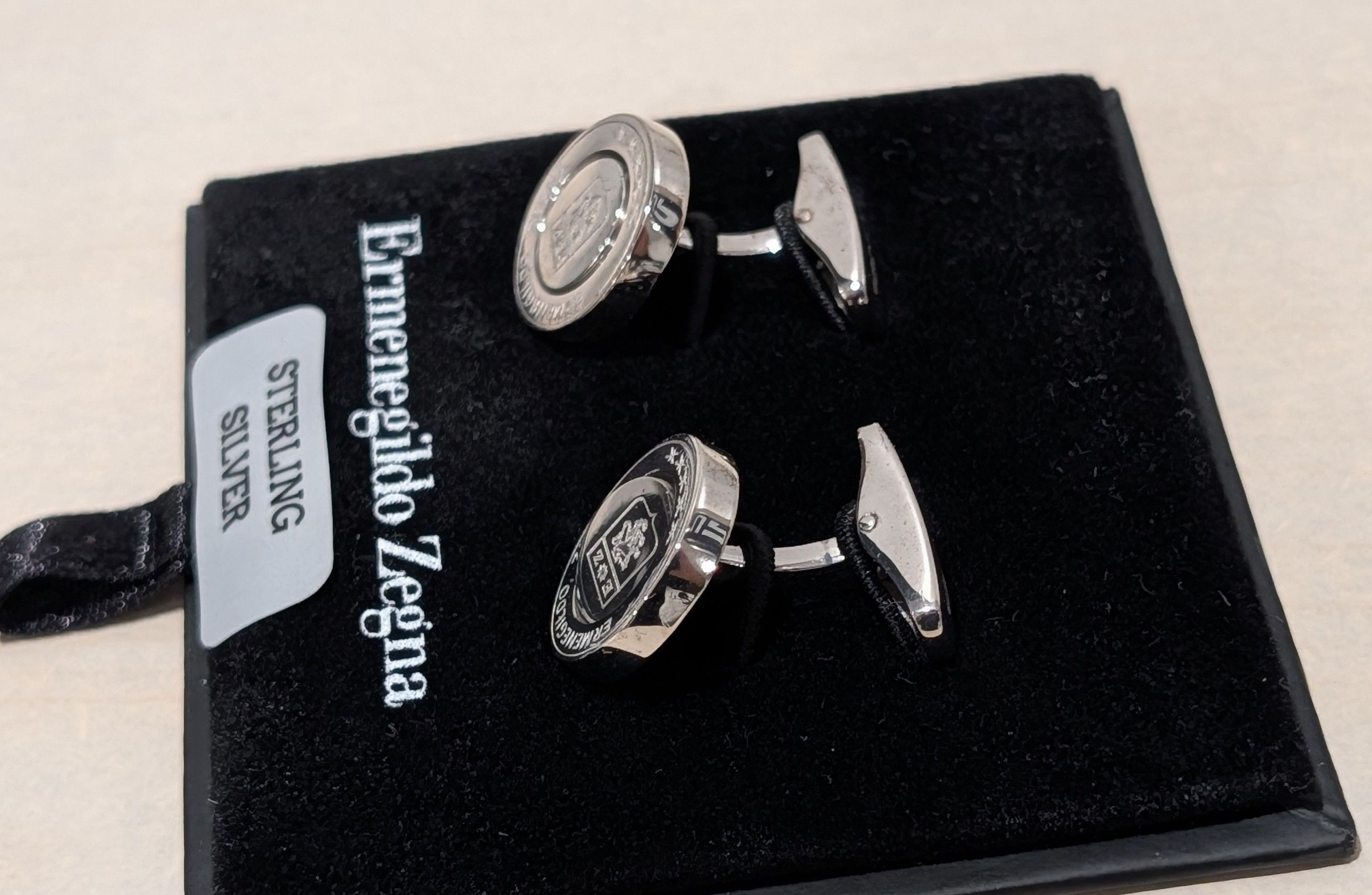 Ermenegildo Zegna Ermenegildo Zegna Sterling Silver Stud Cufflinks Size ONE SIZE - 4 Thumbnail