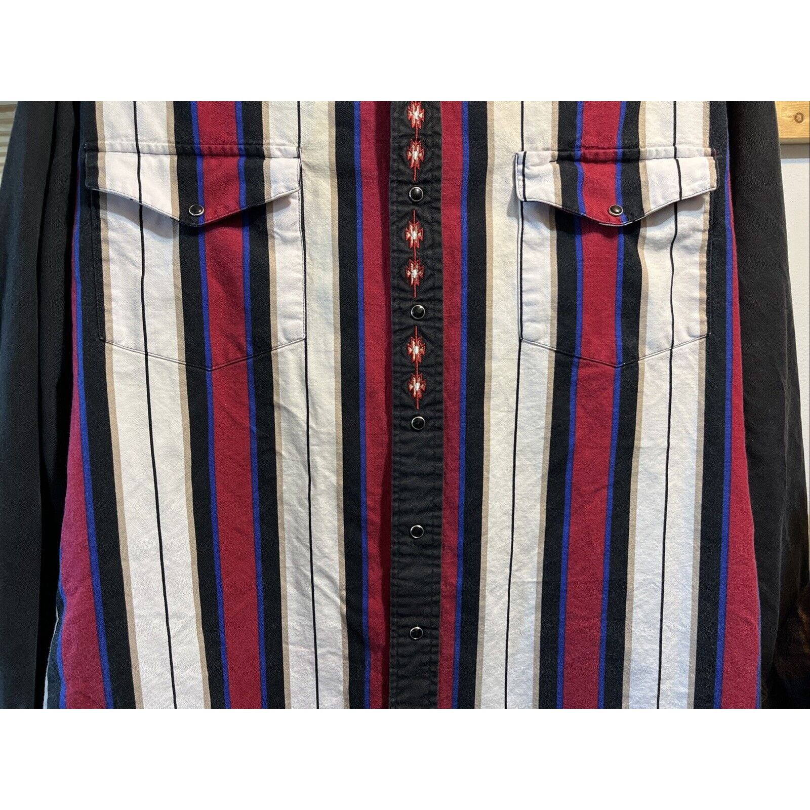 Roper Roper Sport VTG Men’s L Red Striped Pearl Snap Western Shirt Size US L / EU 52-54 / 3 - 5 Thumbnail