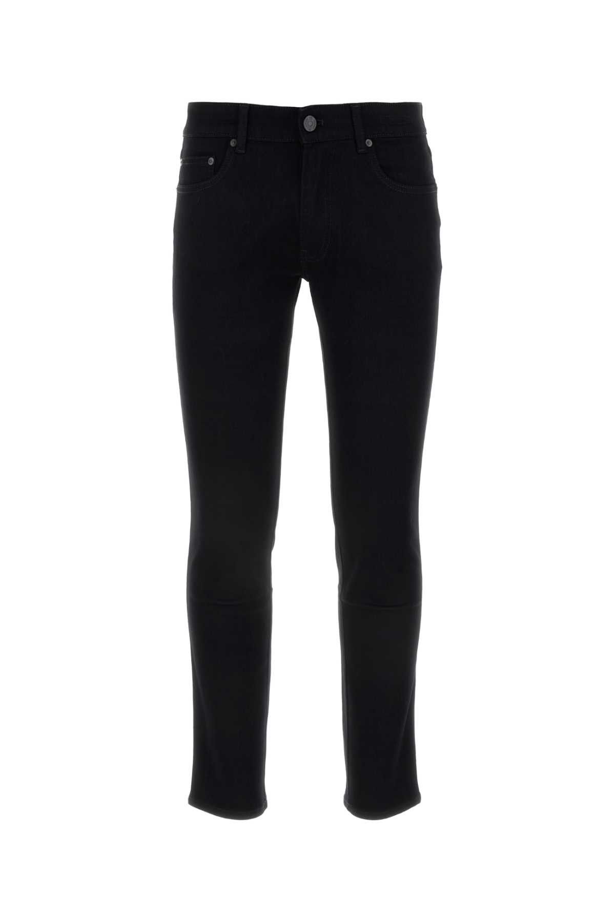 image of Pt Torino Black Stretch Denim Rock Jeans, Men's (Size 31)