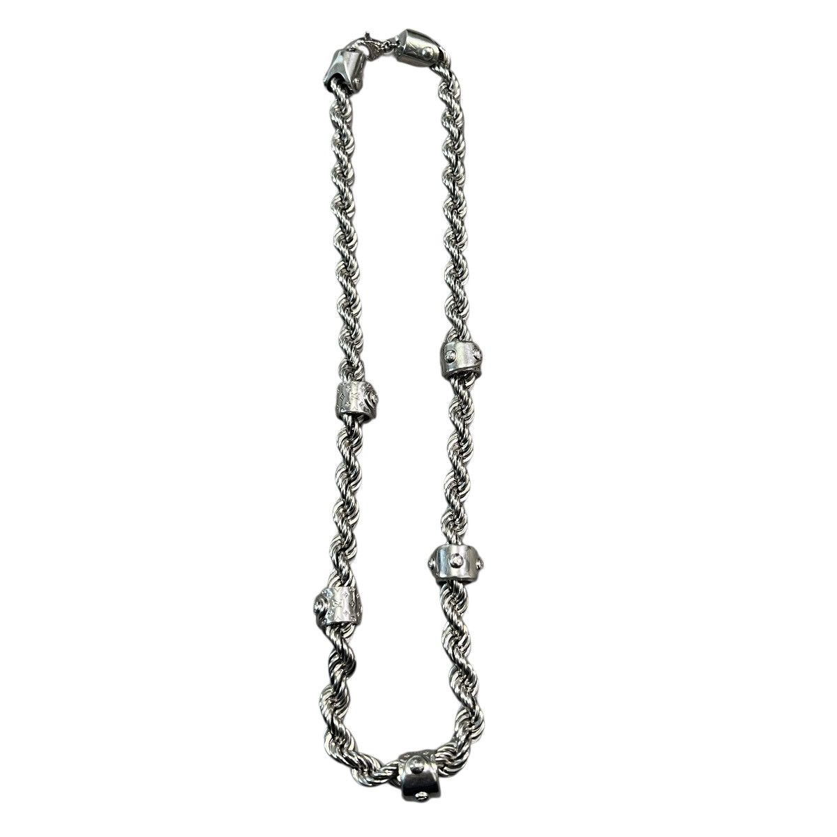 Louis Vuitton LOUIS VUITTON 2022AW Virgil Abloh Monogram Silver Necklace Size ONE SIZE - 2 Thumbnail