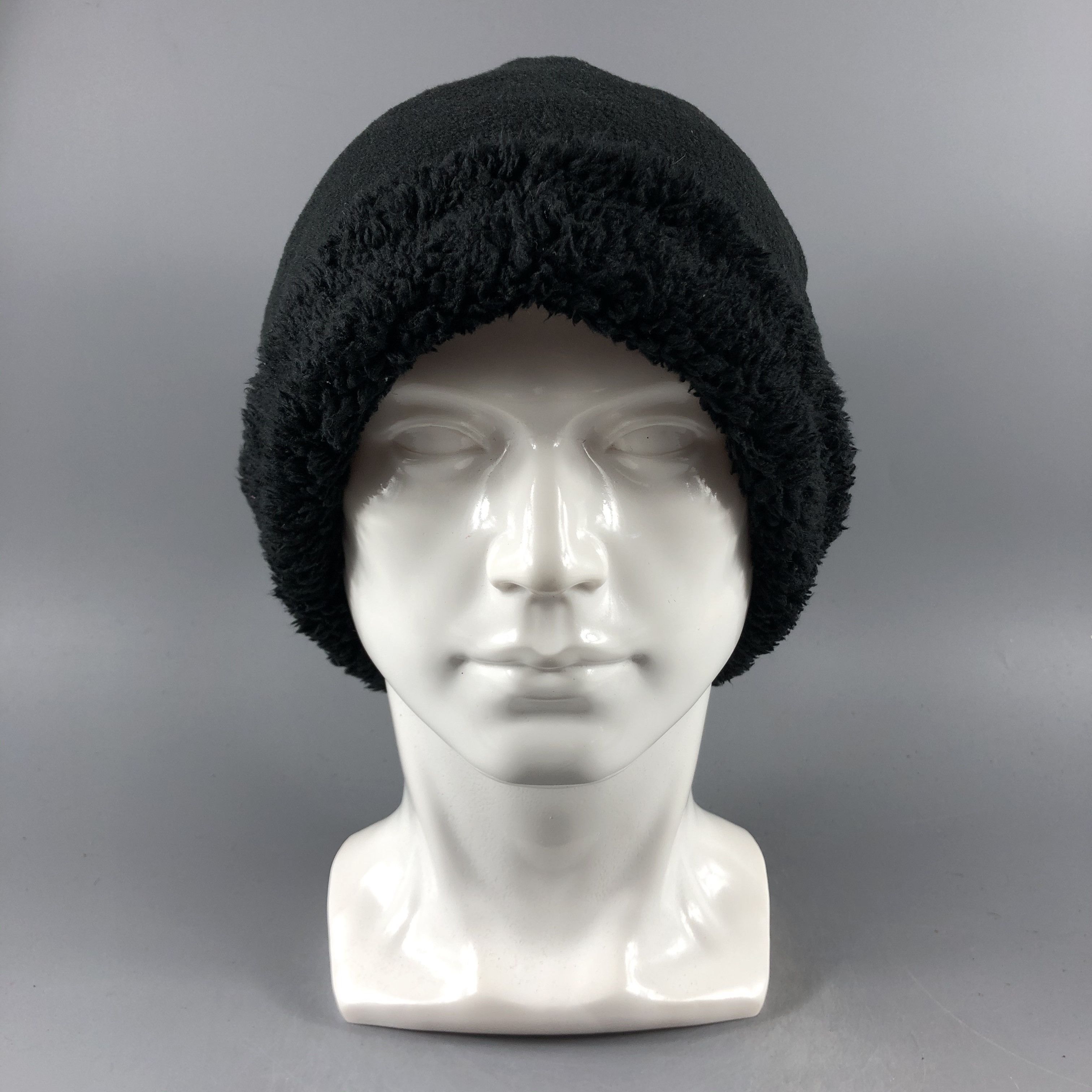 Vintage Unknown Black Faux Fur Beanie Snow Hat Snow Cap -D809 Size ONE SIZE - 2 Thumbnail