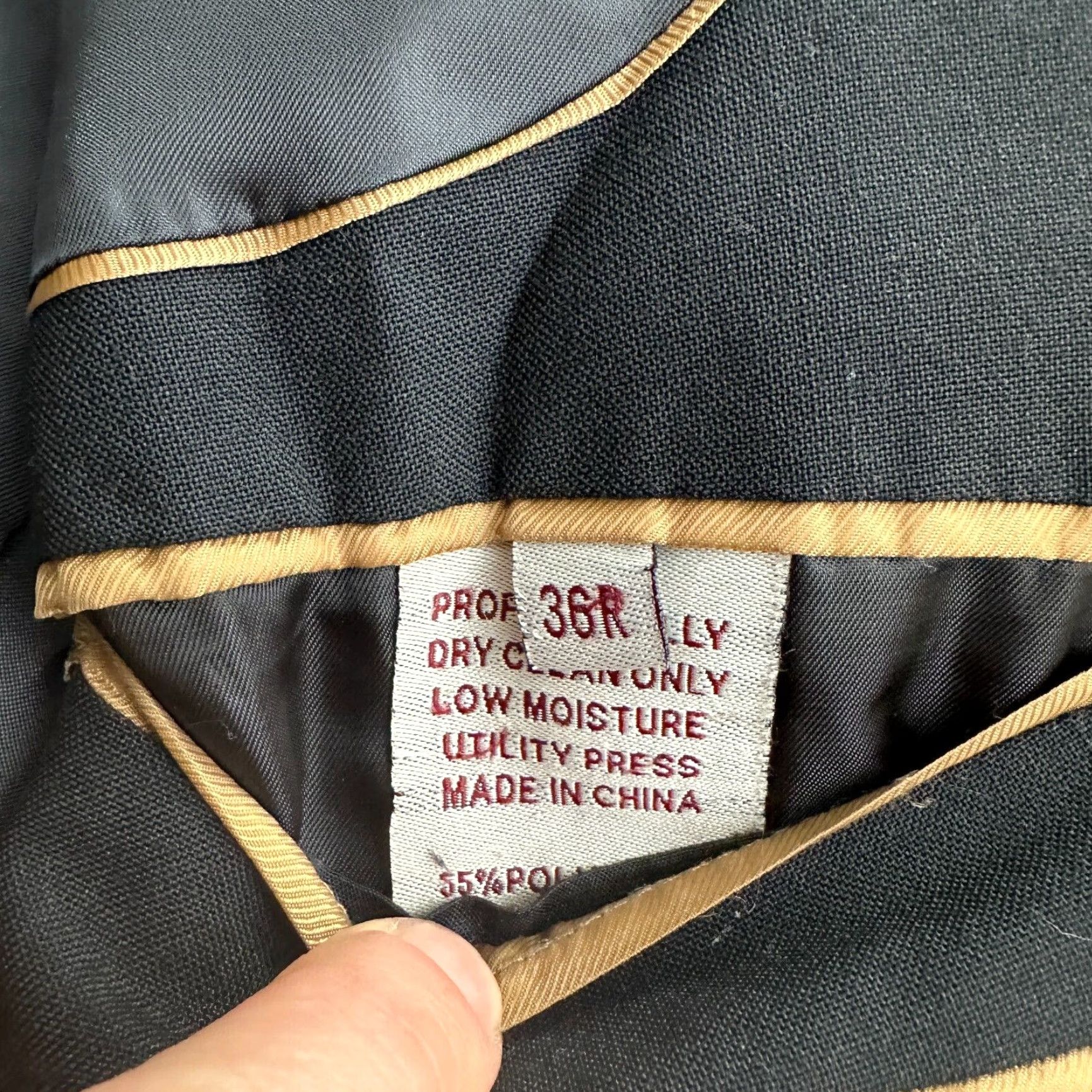 Vintage Louis Martin Blazer Jacket Mens 36R Black Single Breasted Business Workwear Size 36R - 6 Thumbnail