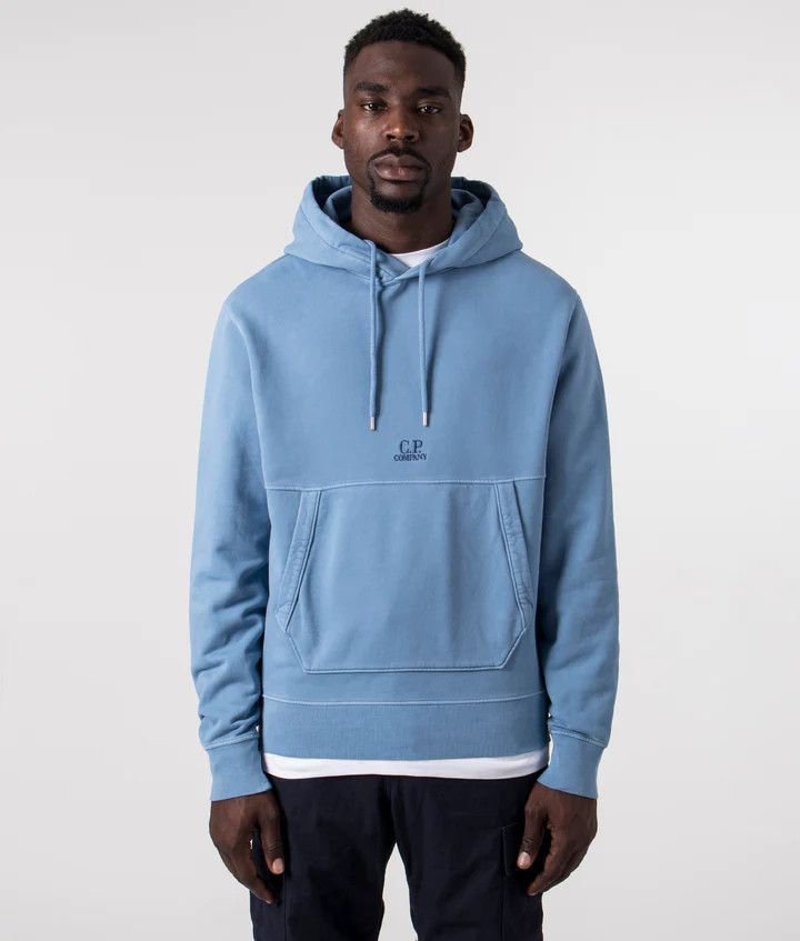 C.P. Company o1y1224 Logo Hoodie in Light Blue Size US XL / EU 56 / 4 - 1 Thumbnail