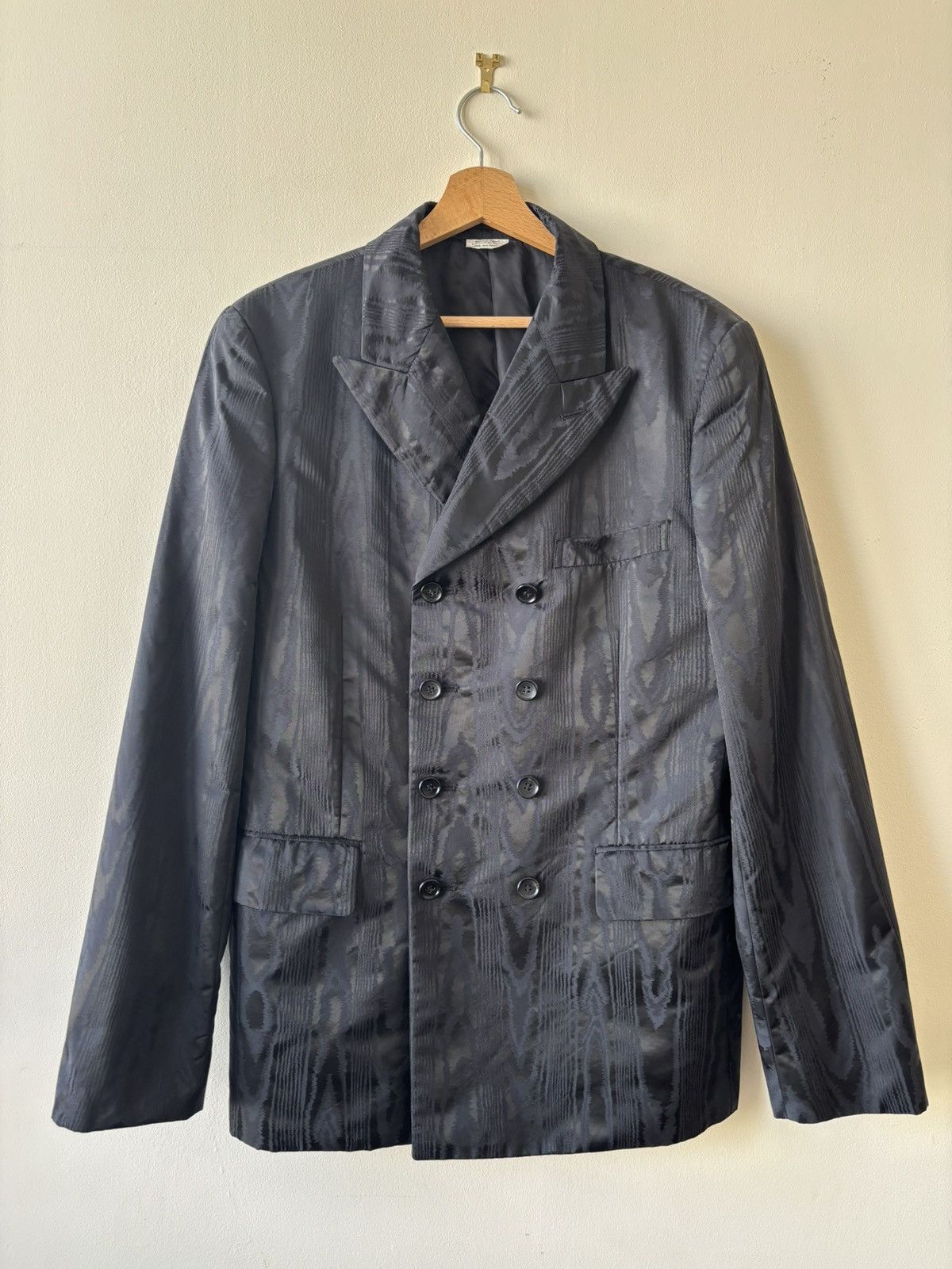Comme des Garcons Homme Plus Comme des garcons mens moire jacquard double breasted blazer Size 38R - 1 Thumbnail