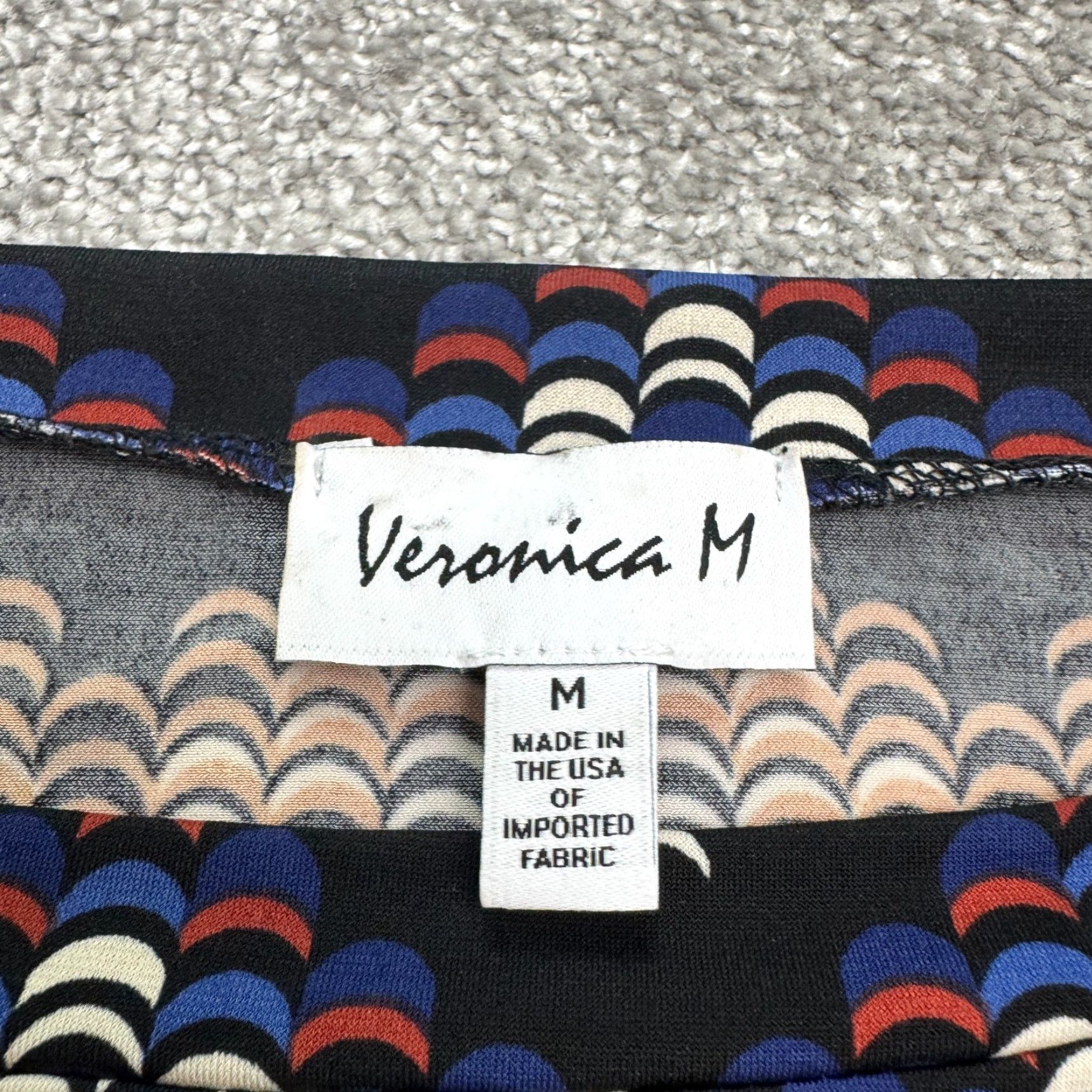 Vintage Veronica M Geometric Wave Print Smoked Mini Dress Womens M Dolman Streetwear? Size M / US 6-8 / IT 42-44 - 6 Thumbnail