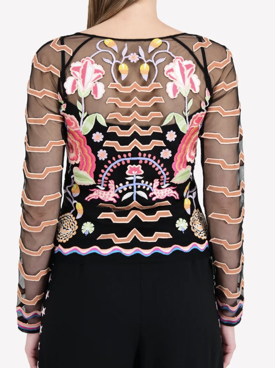 Temperley London Temperley London Chimera Top Embroidered Designer Blouse Size M / US 6-8 / IT 42-44 - 3 Thumbnail