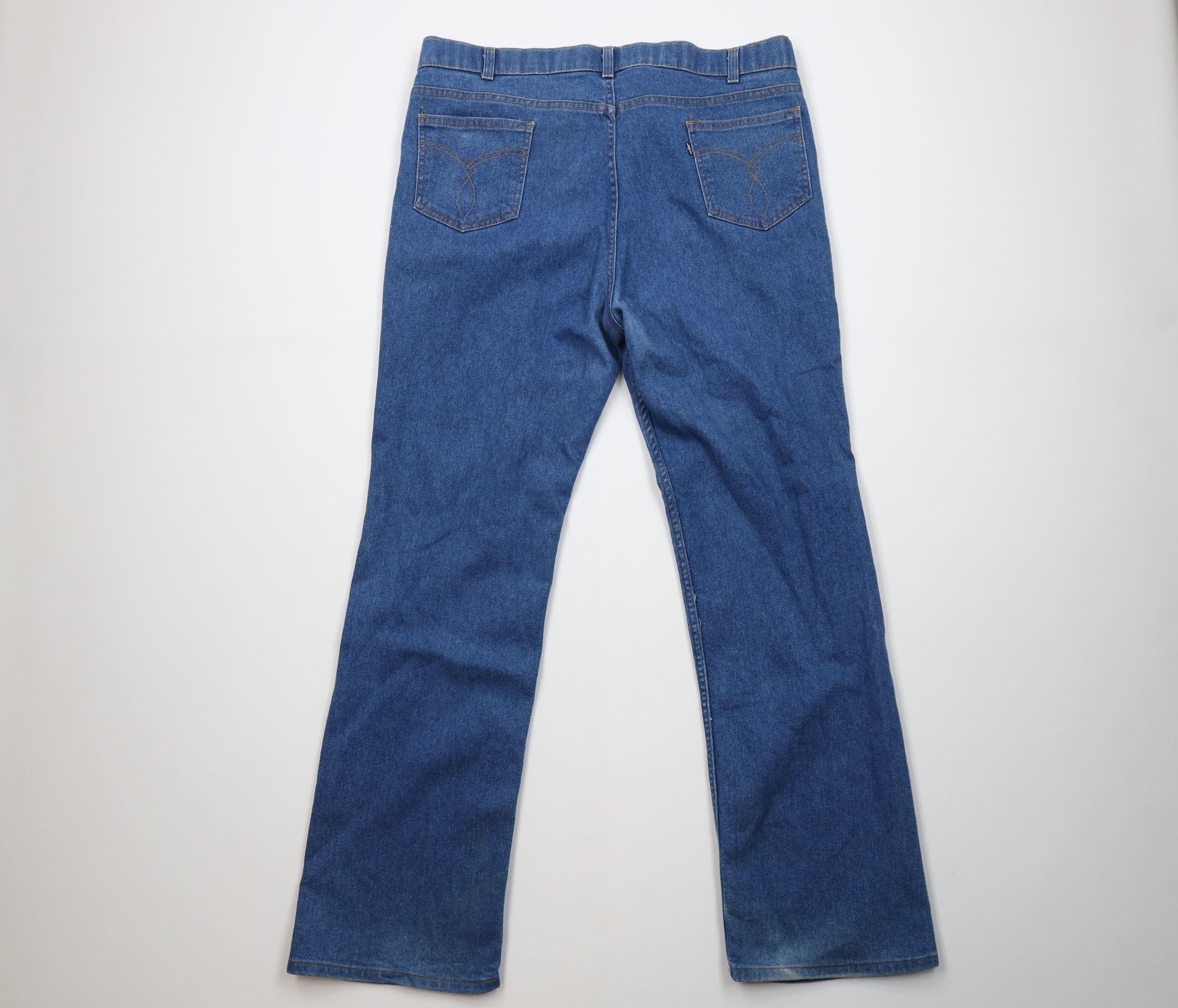 Levi's Vintage 80s Levis Stretch Wide Leg Denim Jeans Blue USA Size US 40 / EU 56 - 11 Thumbnail