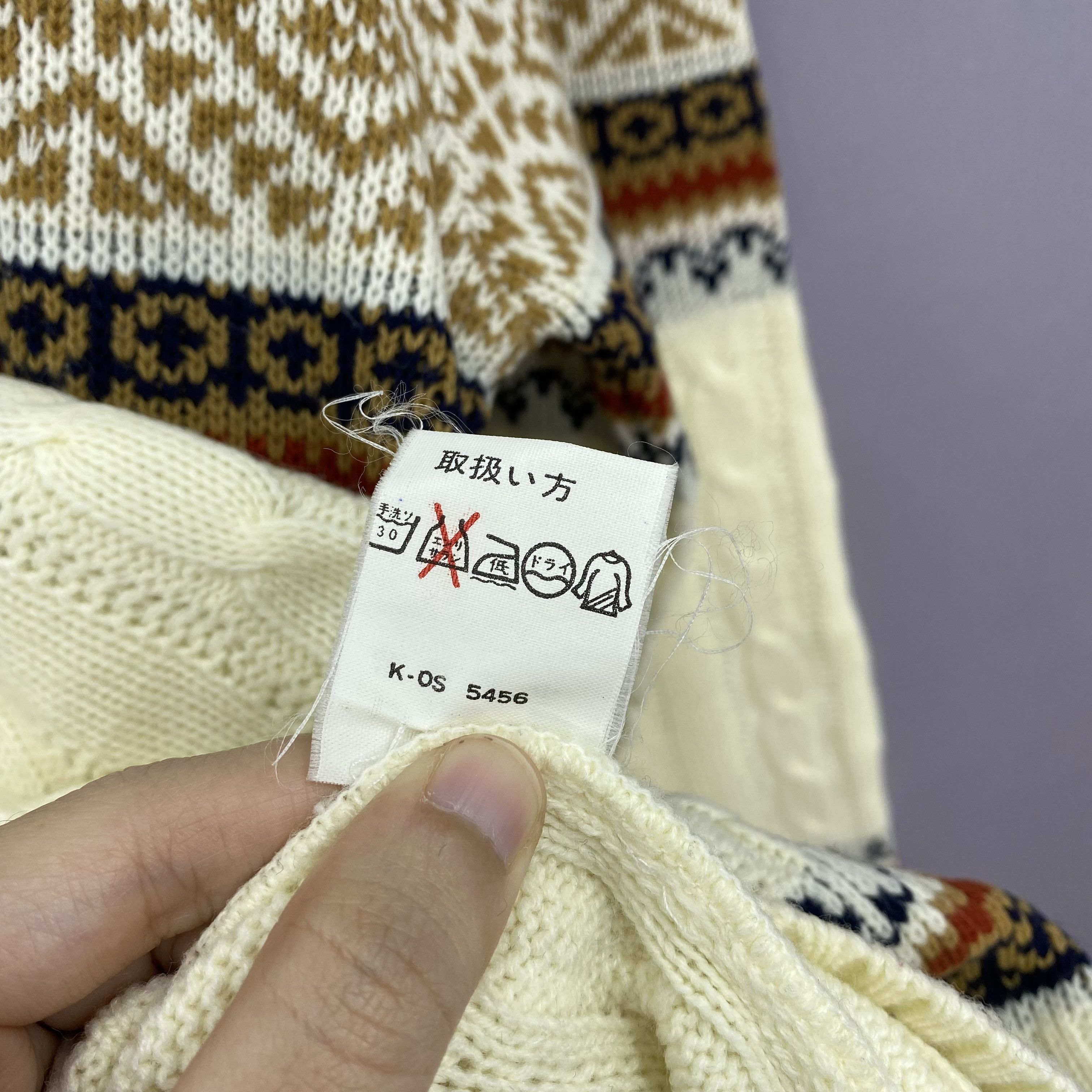 Vintage Vintage 90s Versity Fair Isle Cable Knit Pullover Sweater Size US M / EU 48-50 / 2 - 7 Thumbnail