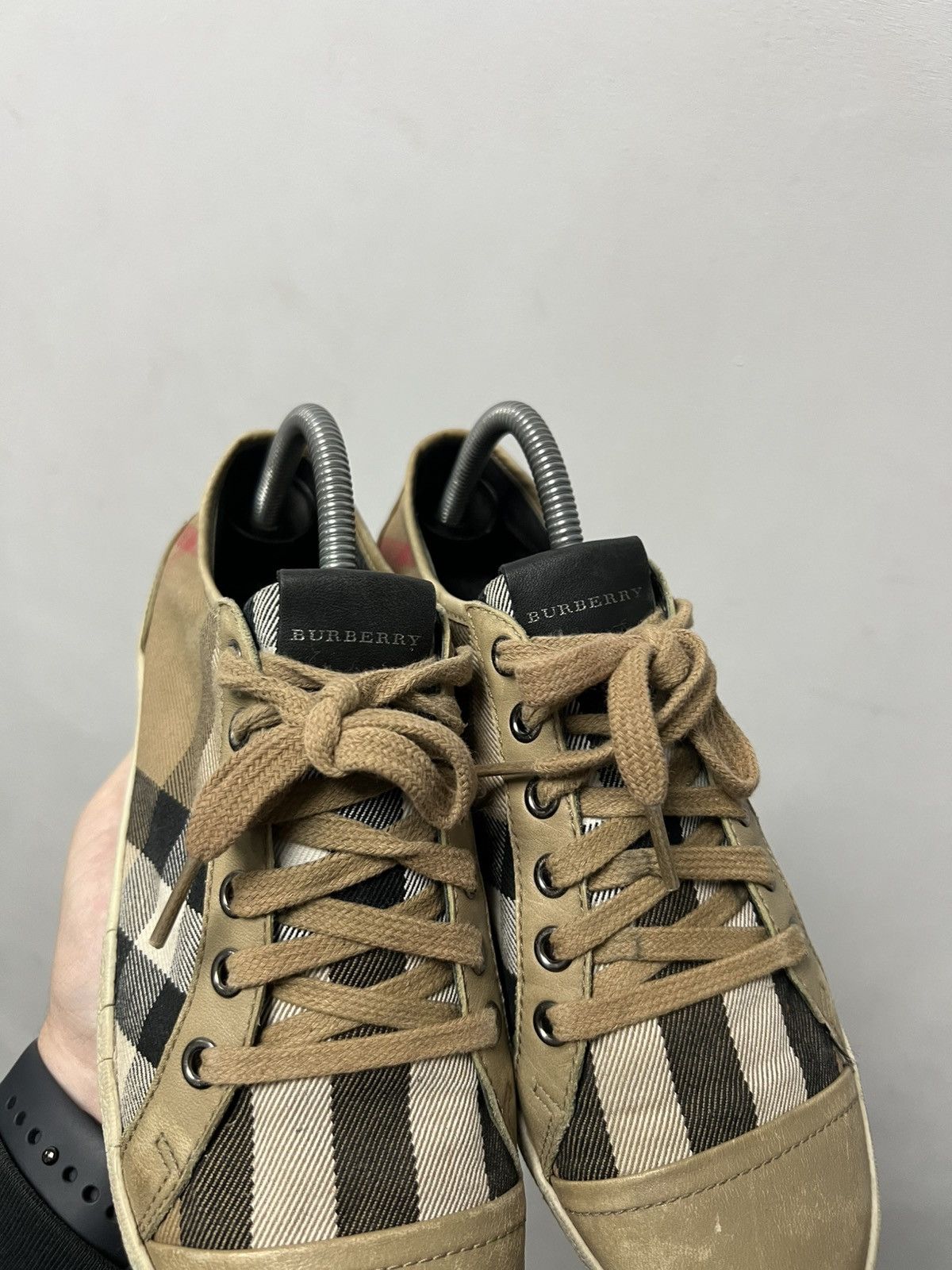 Burberry Burberry Men's Vintage Check Low-Top Sneakers Size US 5 / EU 37 - 3 Thumbnail
