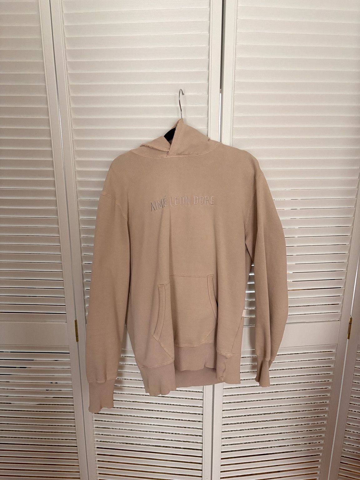 Aime Leon Dore Aimé Leon Dore Embroidered Logo Hoodie – Neutral Sand Size US M / EU 48-50 / 2 - 1 Thumbnail