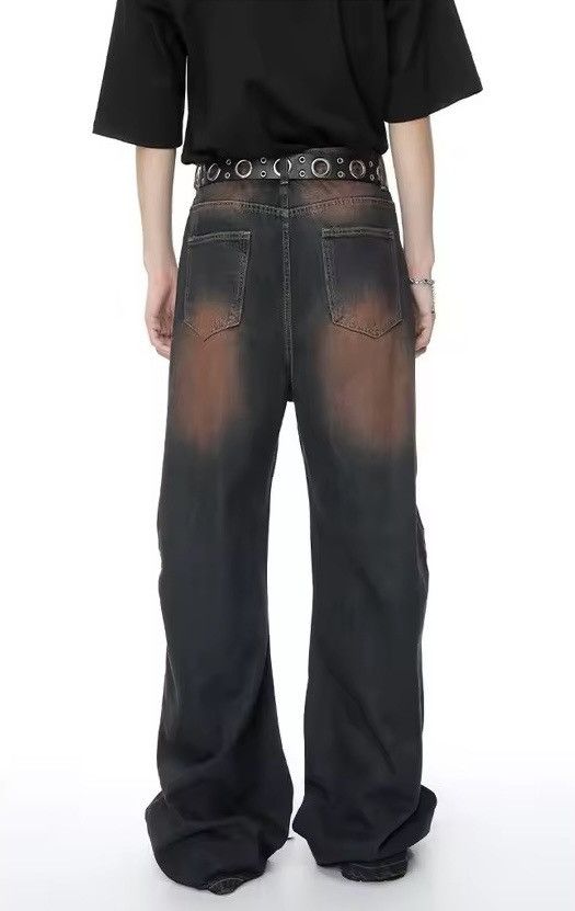 Japanese Brand Gradient Color Rivet Casual Denim Size US 28 / EU 44 - 3 Thumbnail