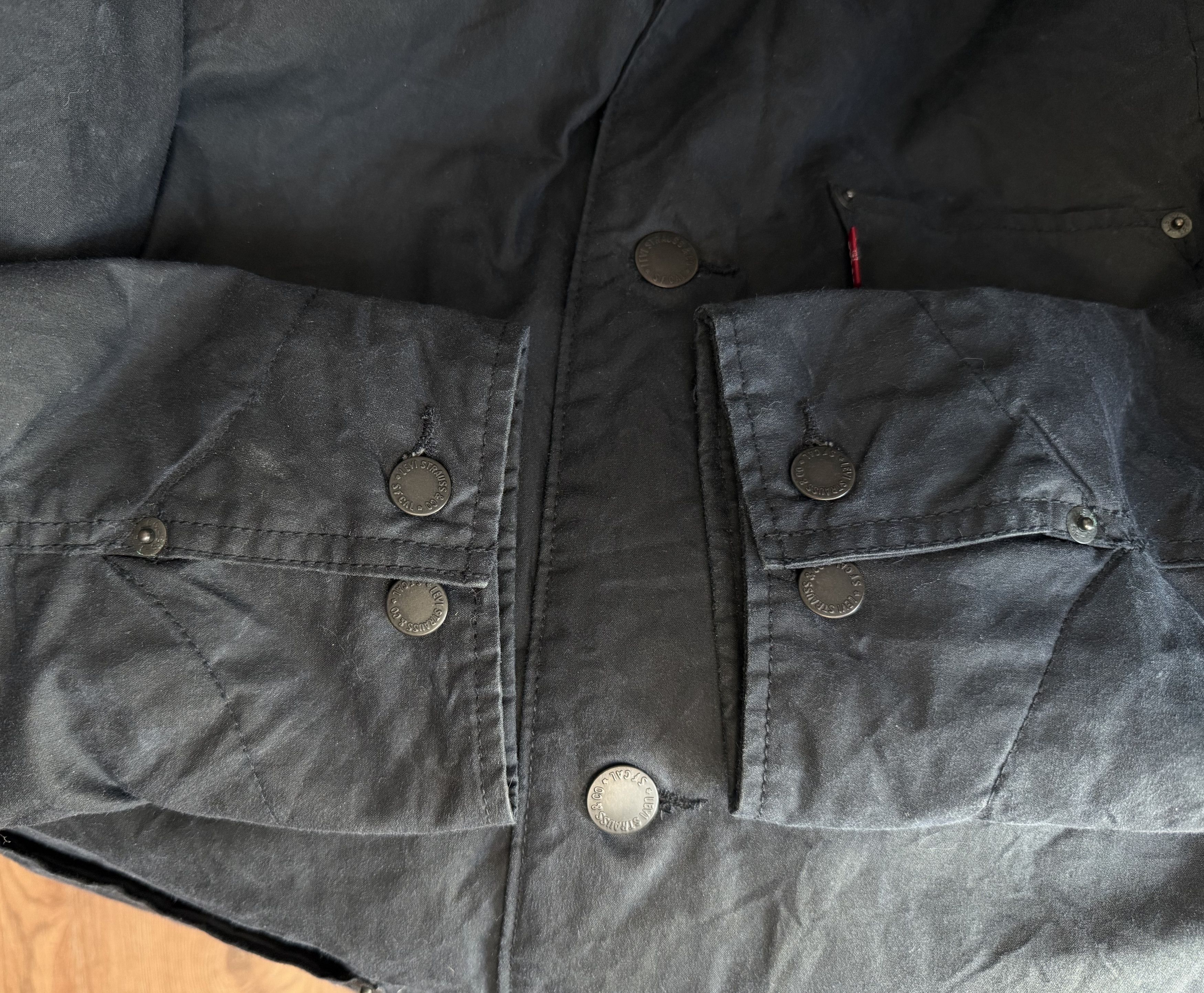 Levi's LEVIS Halley Stevensons Wax Sherpa Jacket Navy Waxed Cotton Size US M / EU 48-50 / 2 - 17 Thumbnail