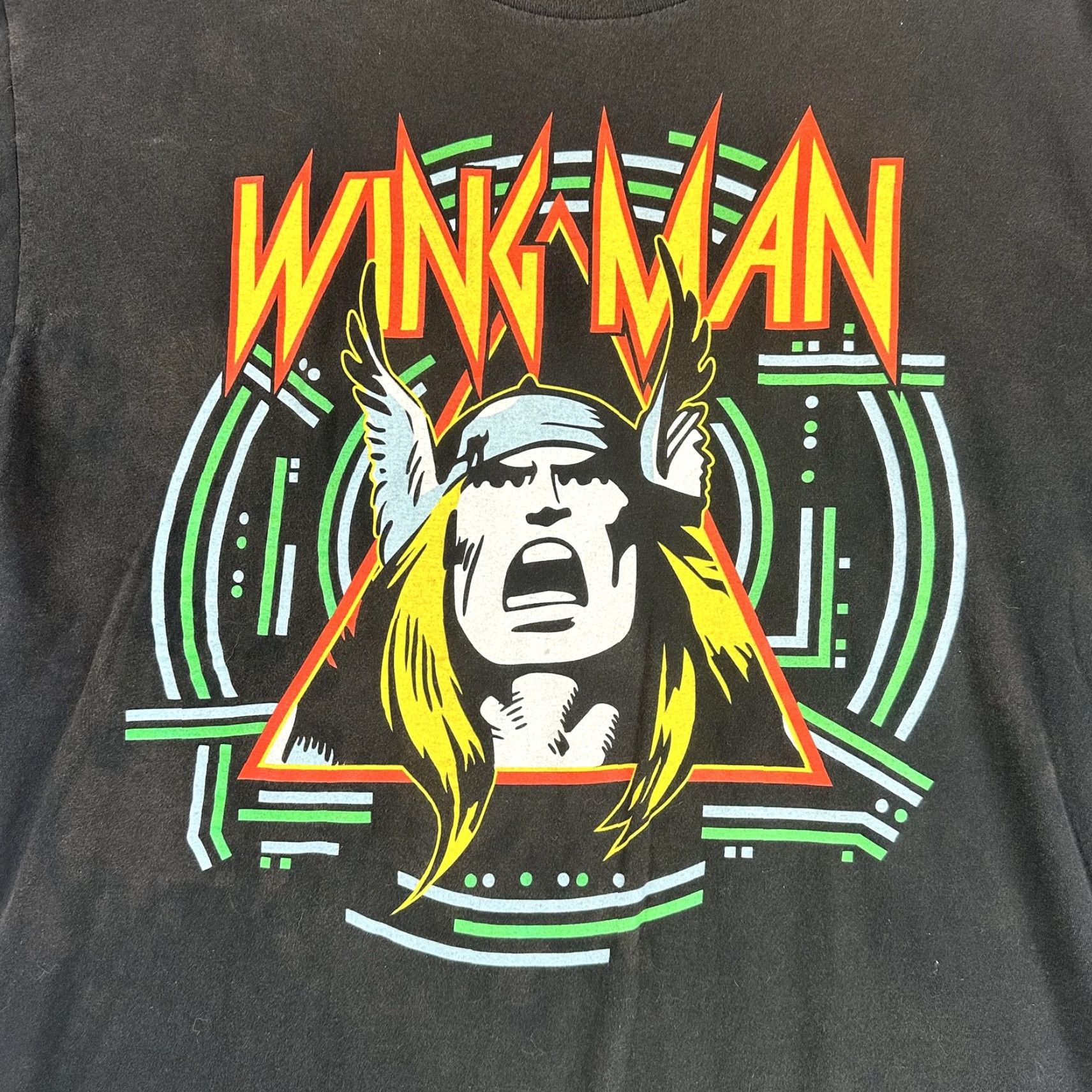 Vintage Marvel Thor Wing Man Shirt Mens XL Black Graphic T-Shirt Mad Engine Size US XL / EU 56 / 4 - 3 Thumbnail