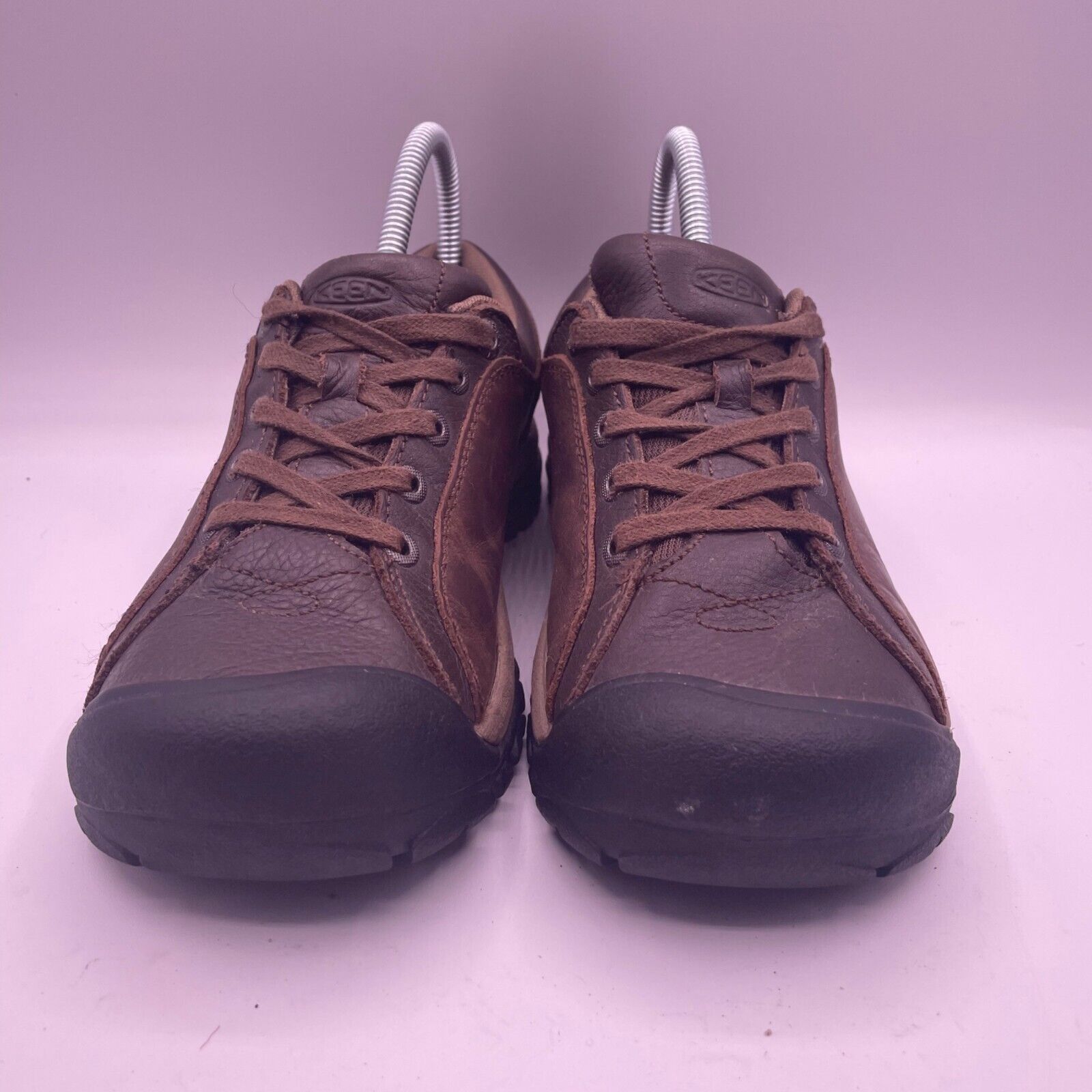 KEEN Keen Briggs Leather Brown Oxford Low Trail Shoes Womens 7 Size US 7 / IT 37 - 3 Thumbnail