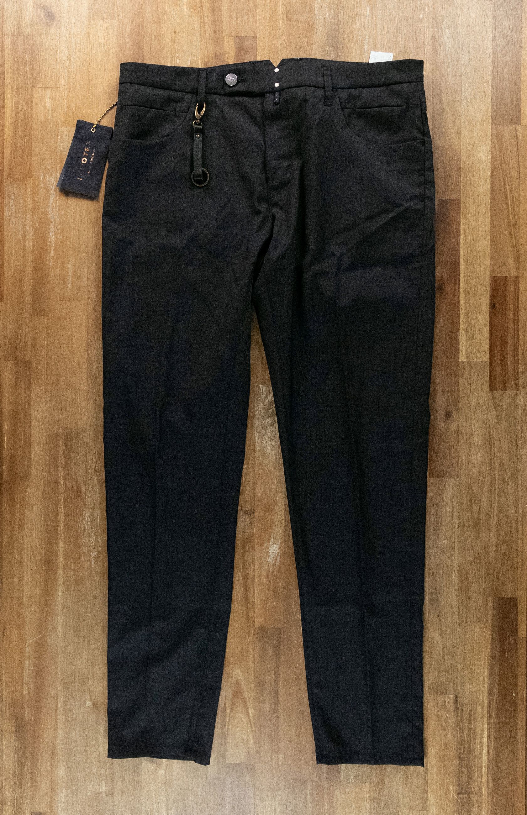 Incotex INCOTEX Blue Division anthracite gray slim fit wool pants 37 Size US 37 - 1 Thumbnail