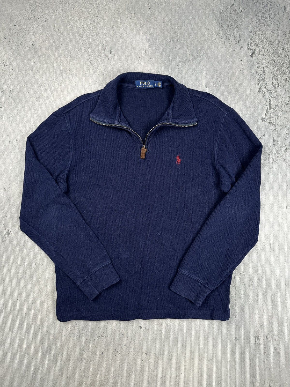 Polo Ralph Lauren Polo Ralph Lauren Quarter Zip Sweatshirt Navy Red Pony y2k Size US S / EU 44-46 / 1 - 1 Thumbnail