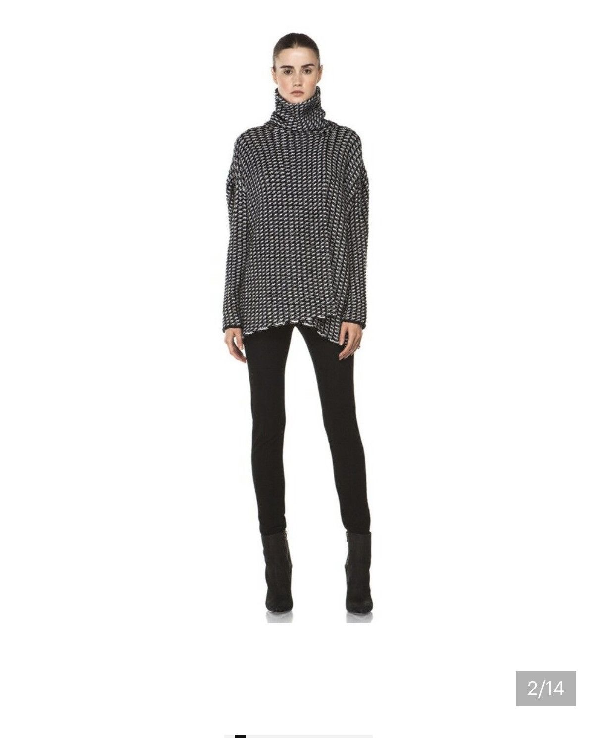 Diane von Furstenberg Diane Von Furstenberg Ahiga tweed turtleneck sweater M/L Size L / US 10 / IT 46 - 2 Thumbnail