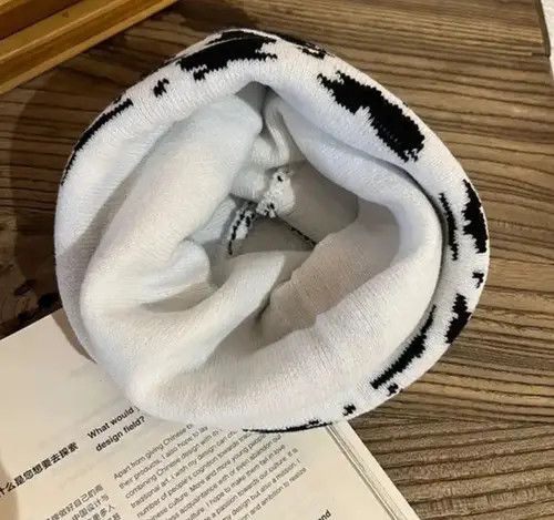 VIBE Black White Beanie Hat Size ONE SIZE - 2 Thumbnail