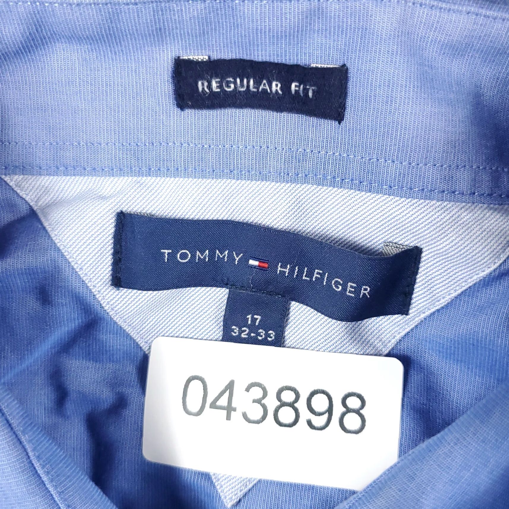 Tommy Hilfiger Tommy Hilfiger Shirt Mens 17 Blue Long Sleeve Button Up 100% Cotton Regular Fit Collared Solid Size 46R - 8 Thumbnail