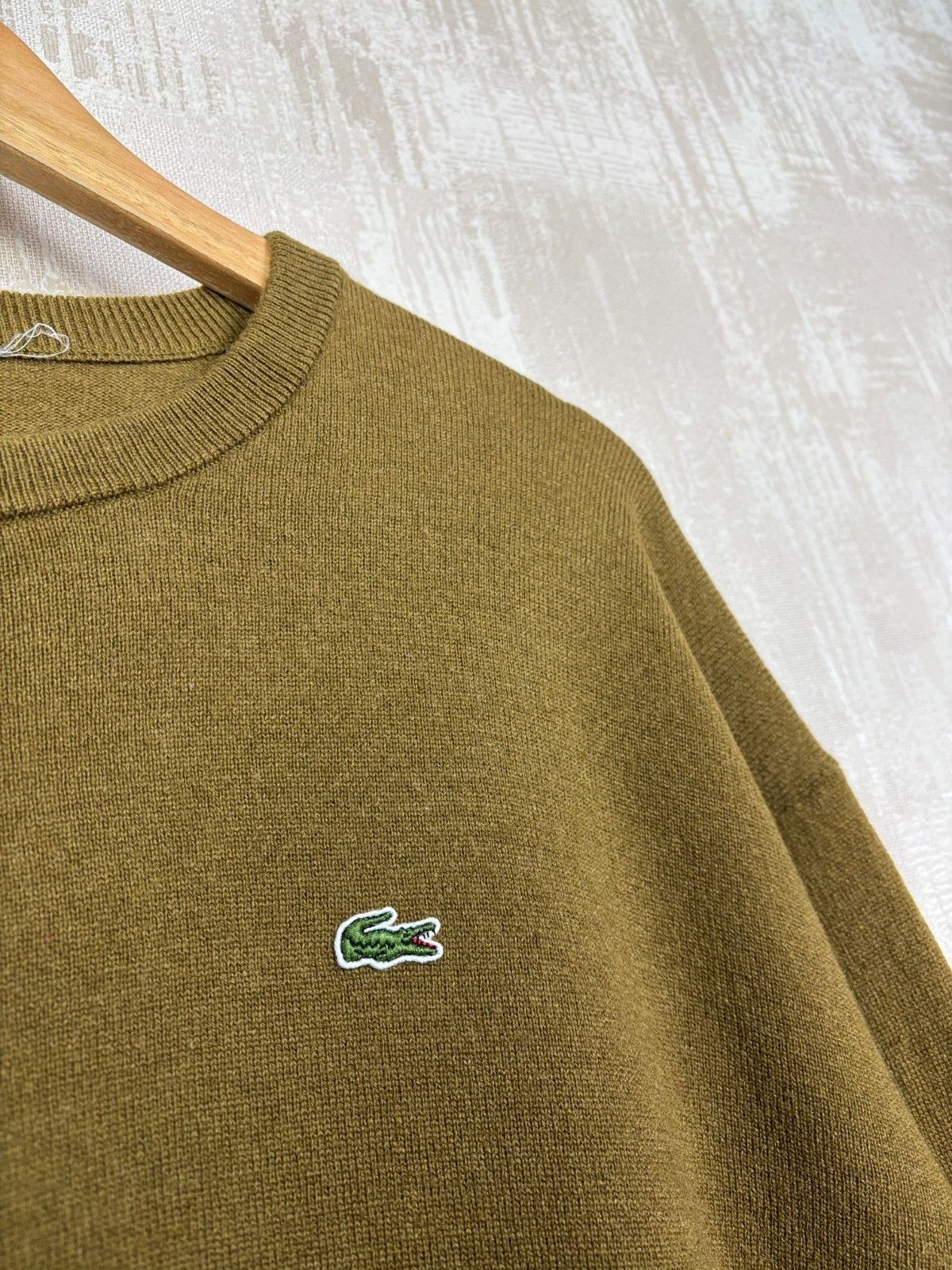Lacoste Lacoste Wool Sweater Crew Neck Size XL-XXL Olive Green Size US XL / EU 56 / 4 - 4 Thumbnail